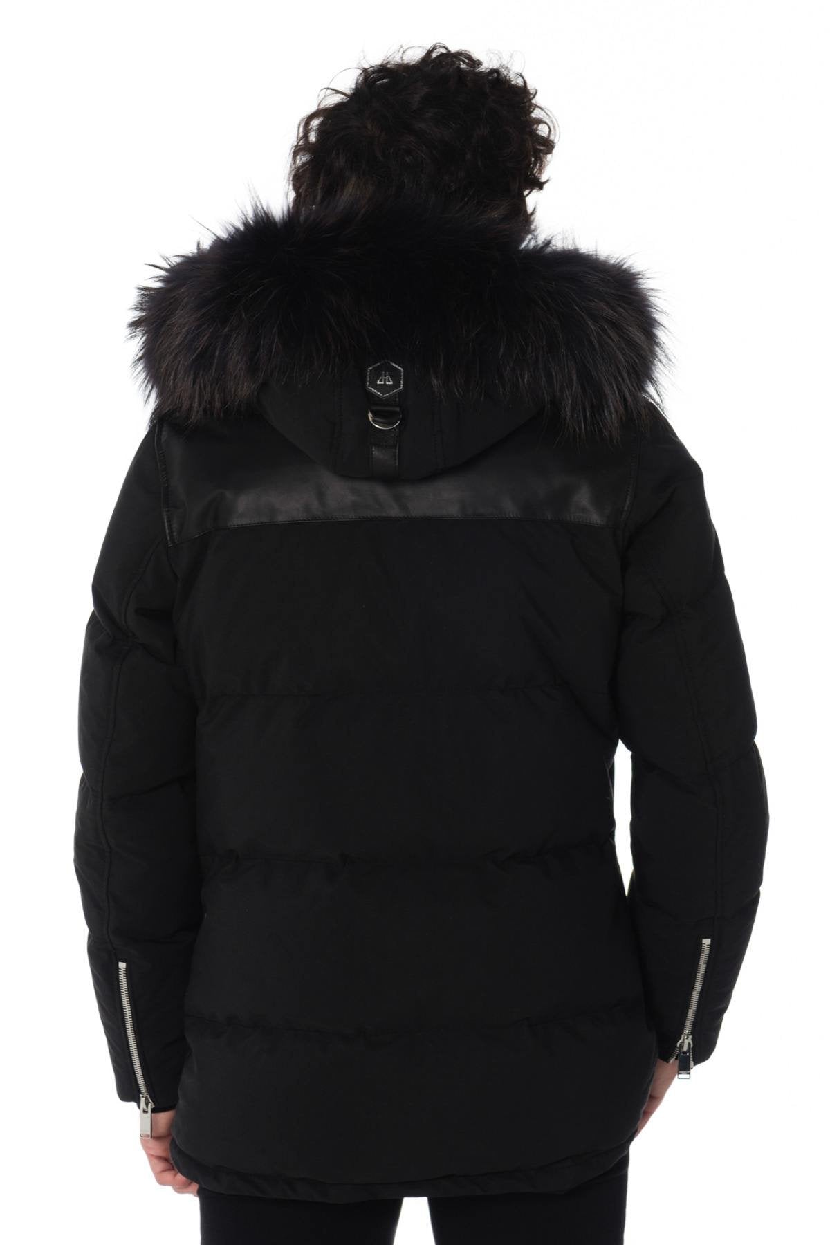 Horspist men's black down jacket with black collar - Image n°5