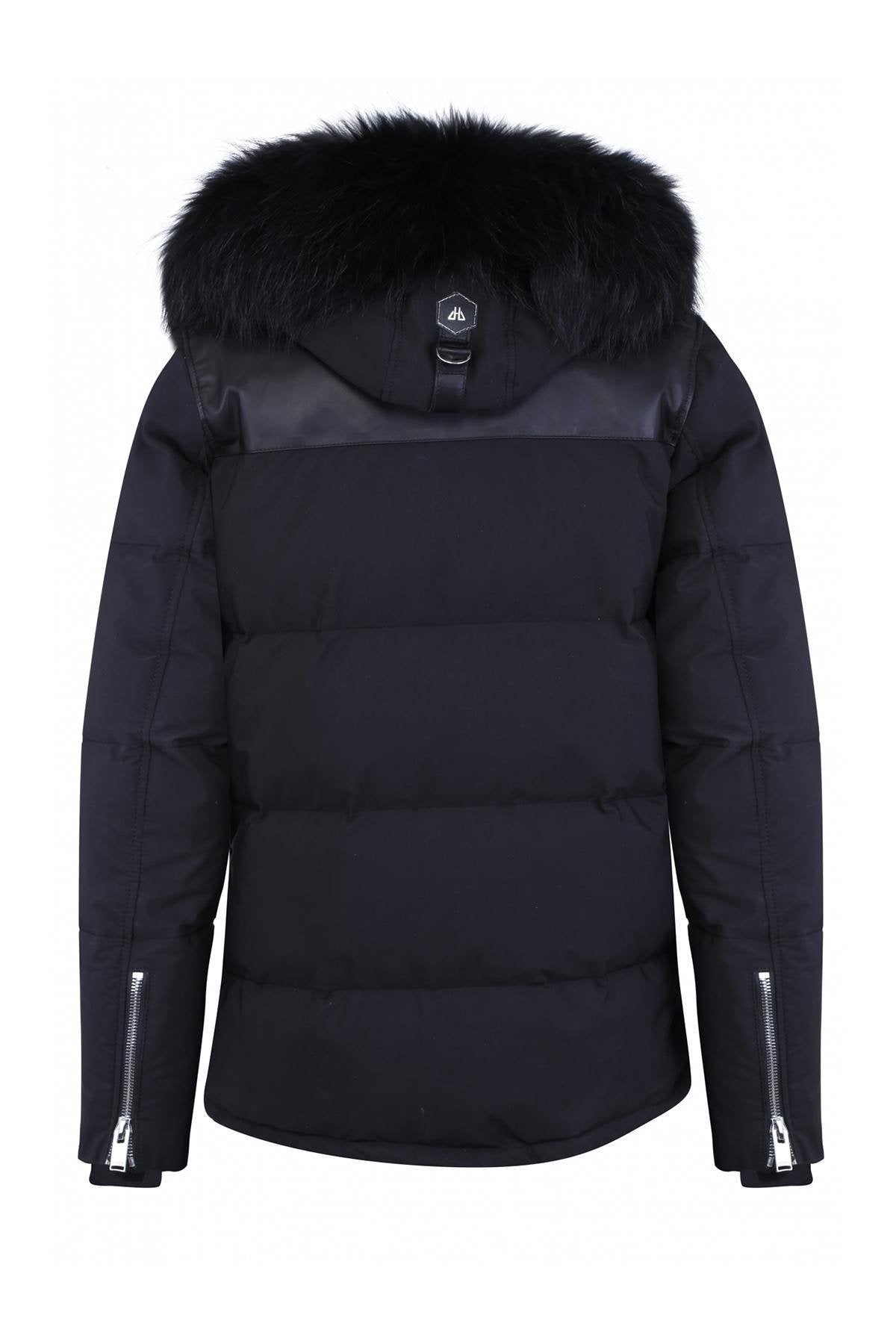 Horspist men's black down jacket with black collar - Image n°10