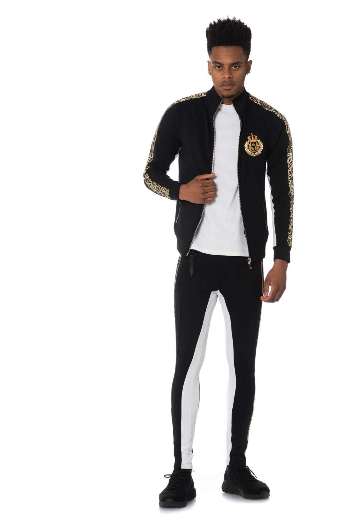 Black and gold track jacket - Image n°2