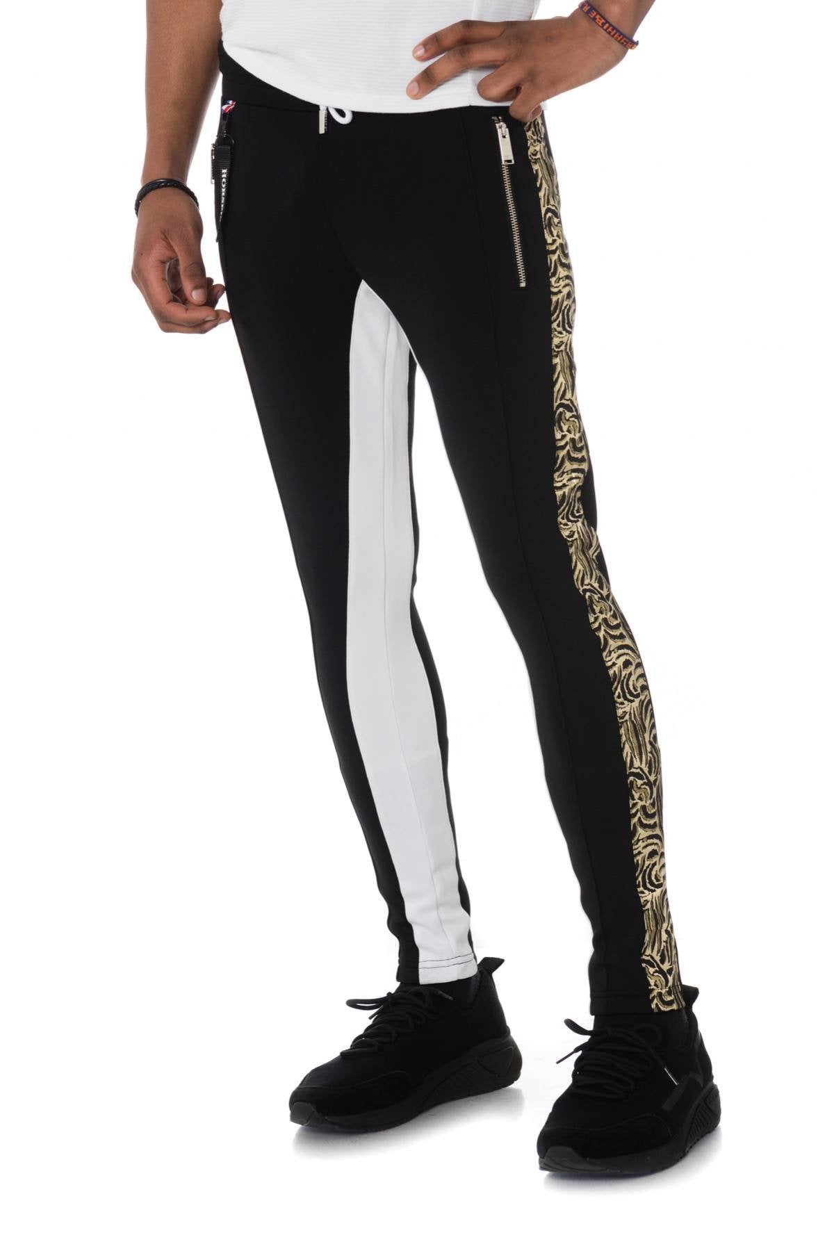 Black sweatpants and gold line - Image n°1