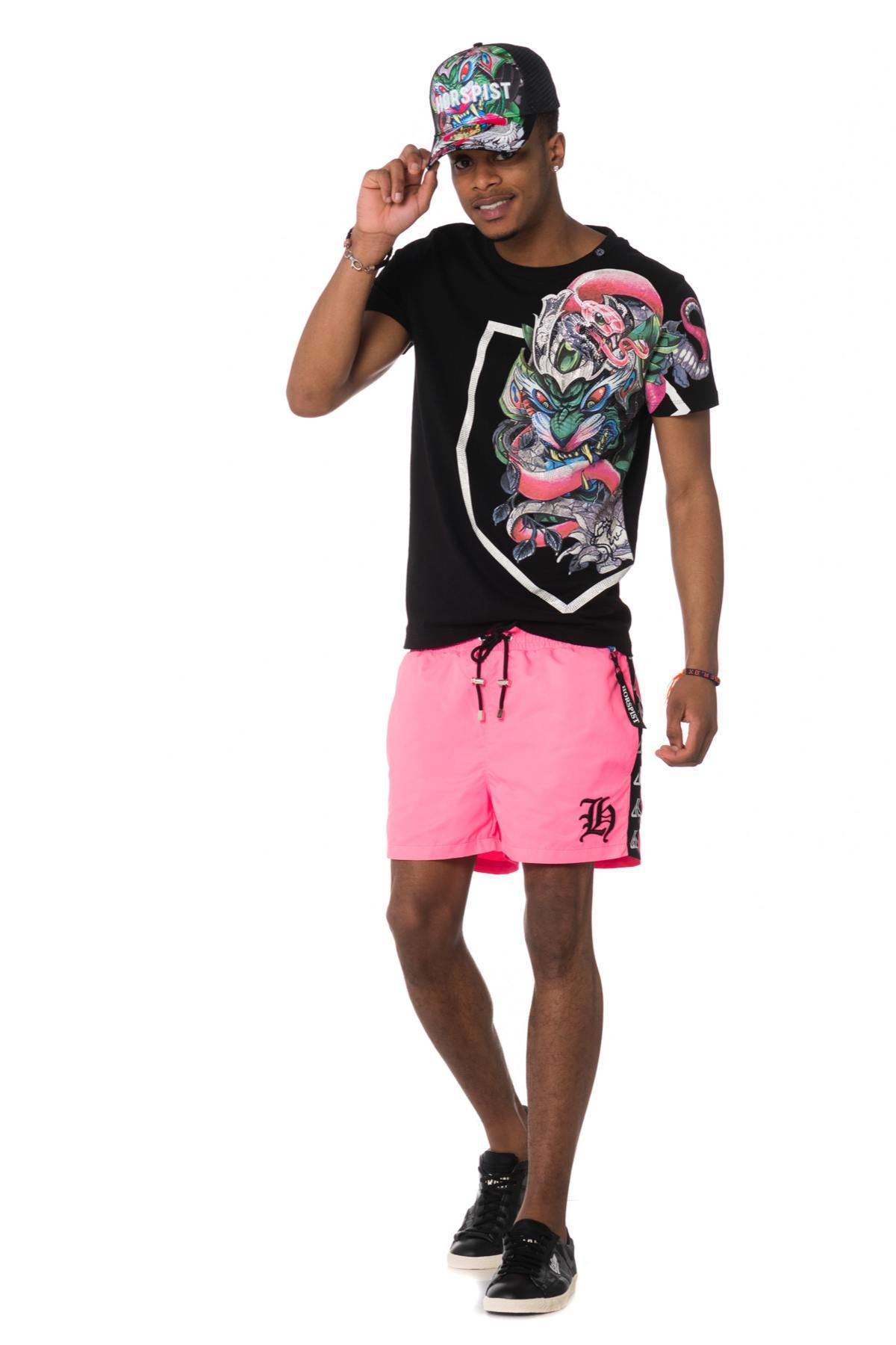 Neon pink swim shorts - Image n°3