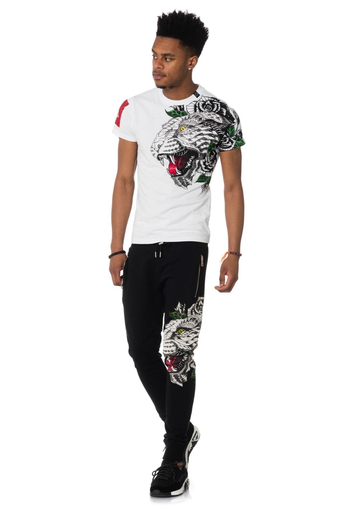 Men's white tiger t-shirt - Image n°2