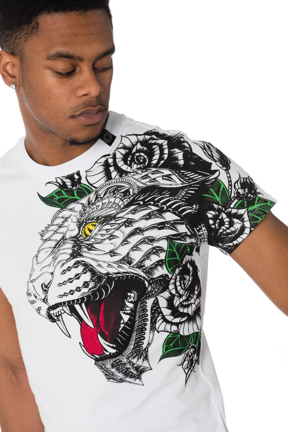 Men's white tiger t-shirt - Image n°5