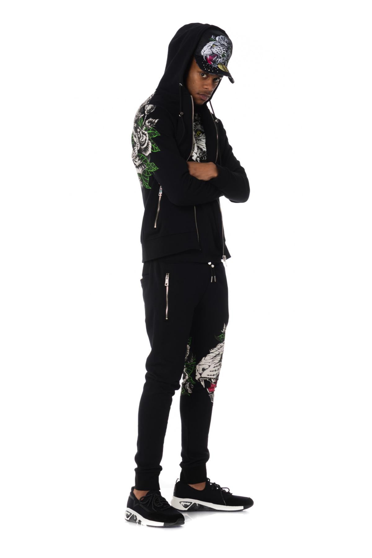 Black tiger jogging pants - Image n°6