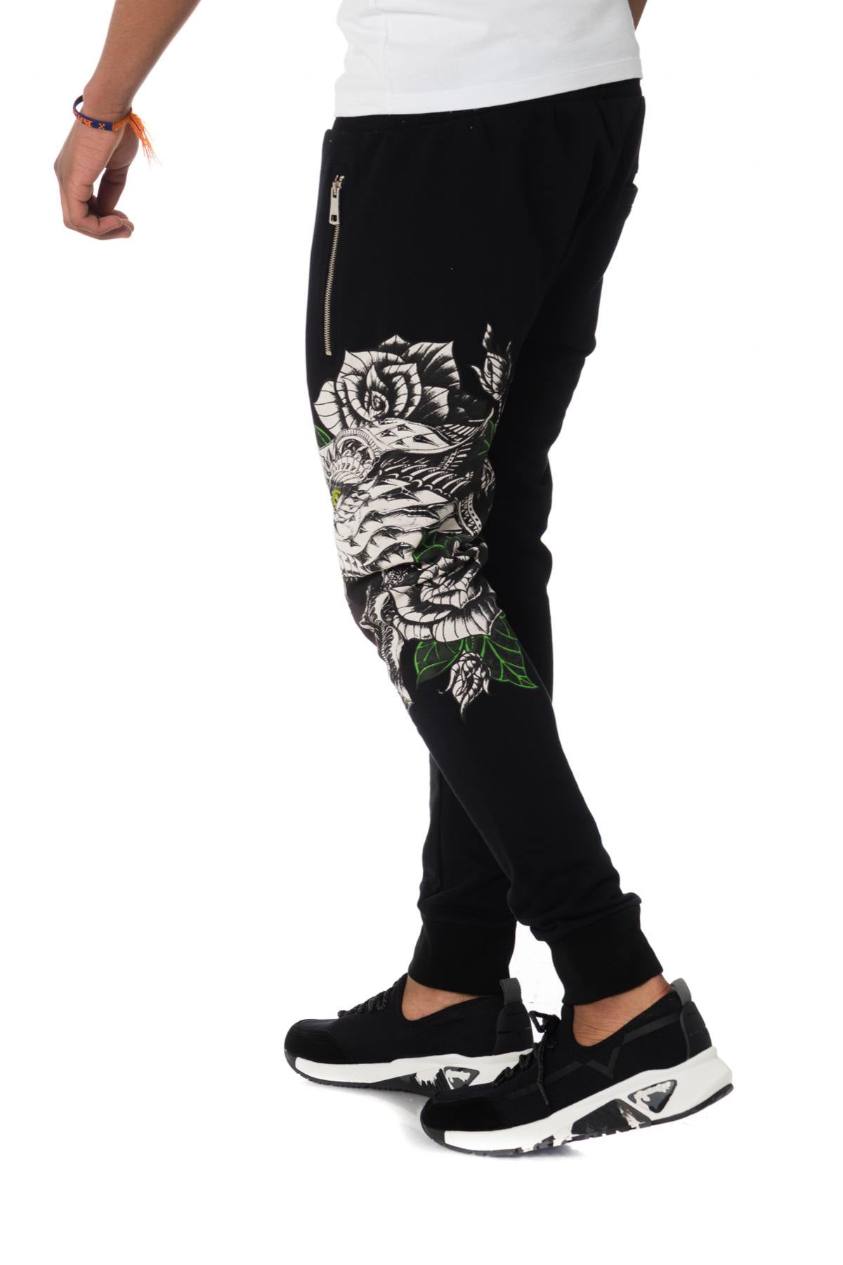 Black tiger jogging pants - Image n°2