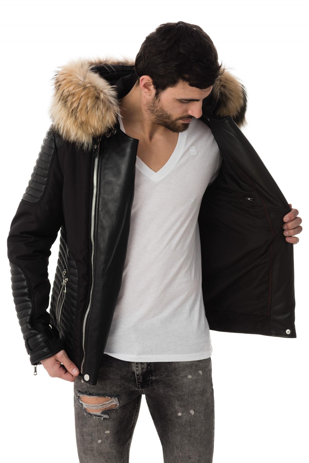 Horspist men's bi-material down jacket - Image n°5