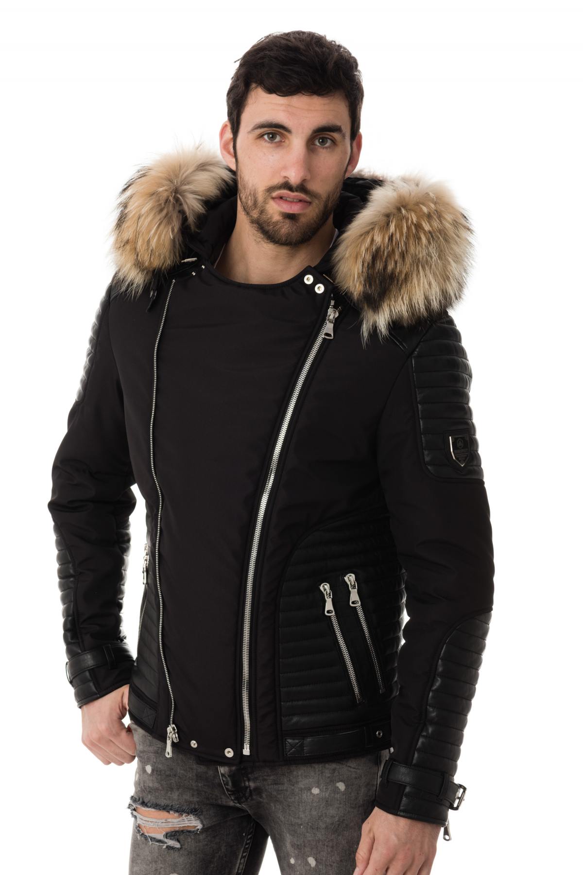 Horspist men's bi-material down jacket - Image n°4