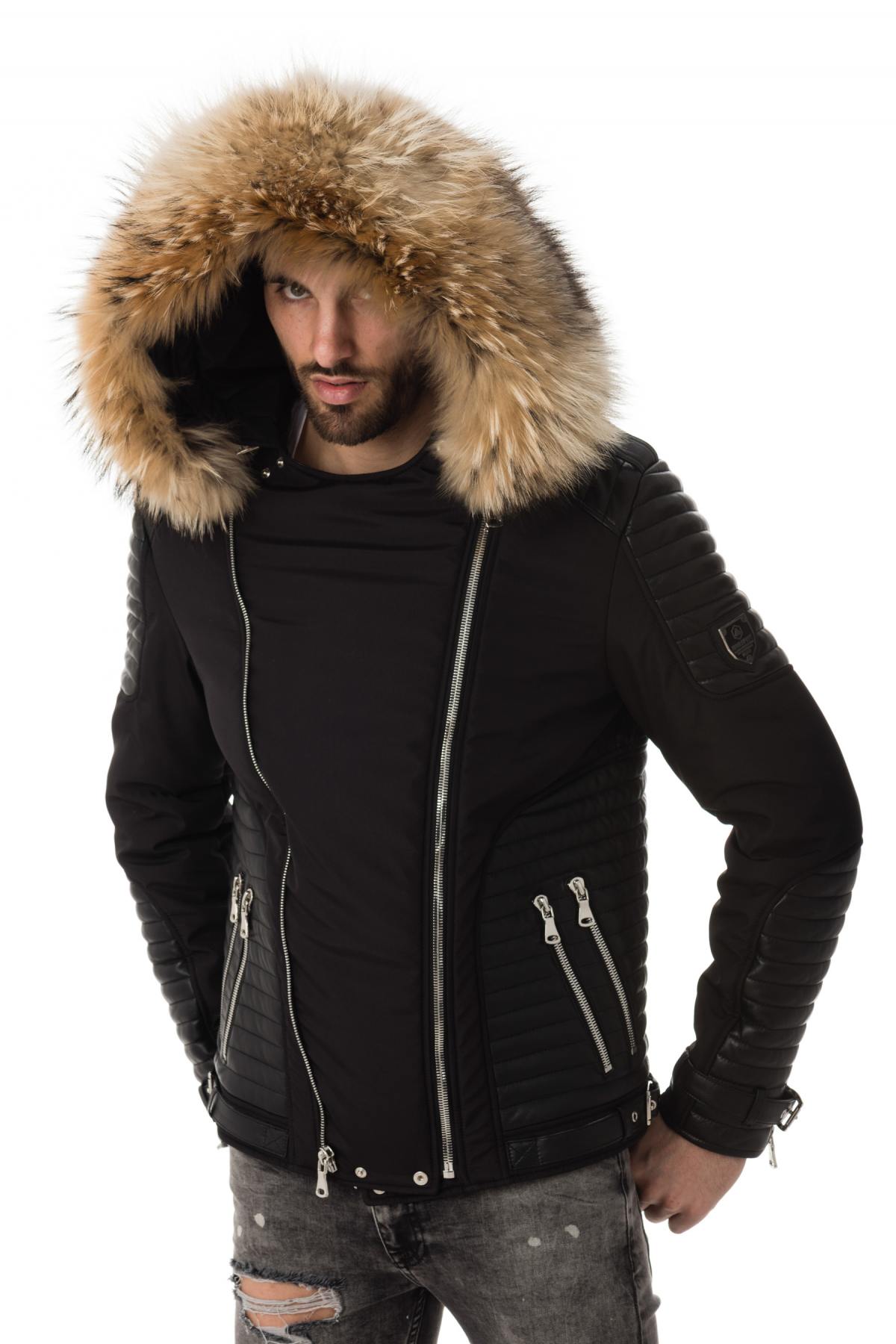 Horspist men's bi-material down jacket - Image n°3