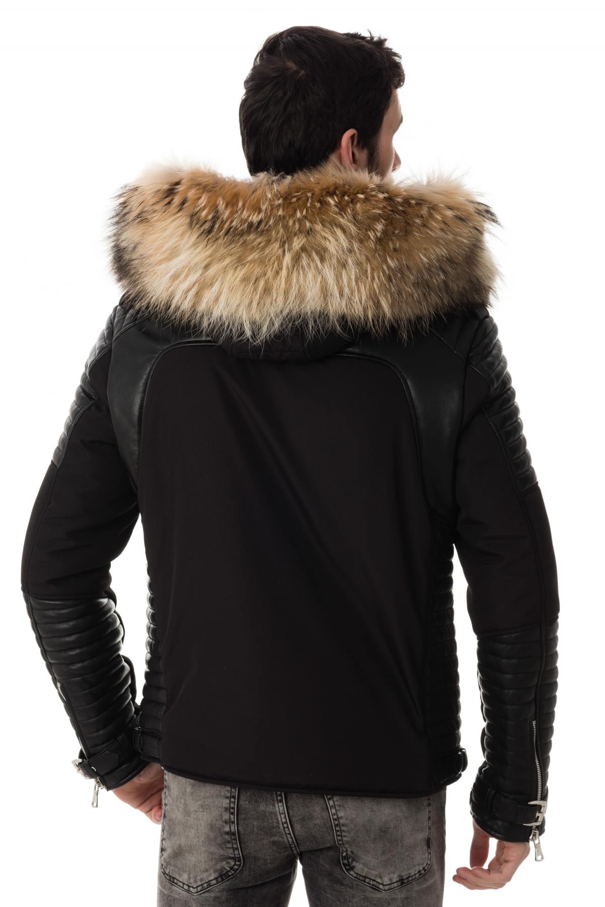 Horspist men's bi-material down jacket - Image n°6