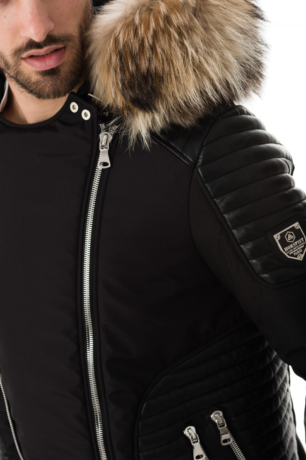 Horspist men's bi-material down jacket - Image n°7