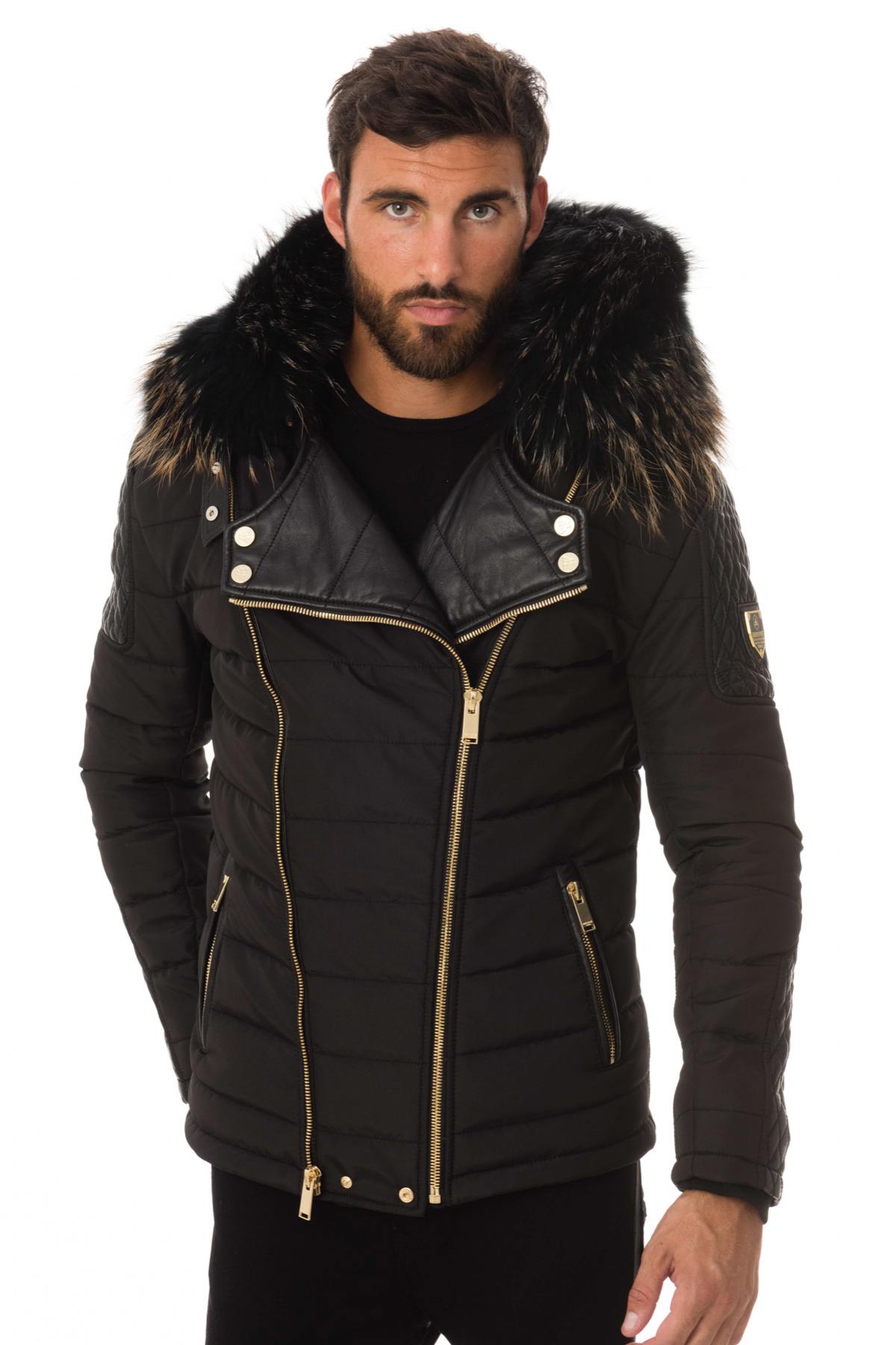 Horspist men's black and gold down jacket - Image n°7