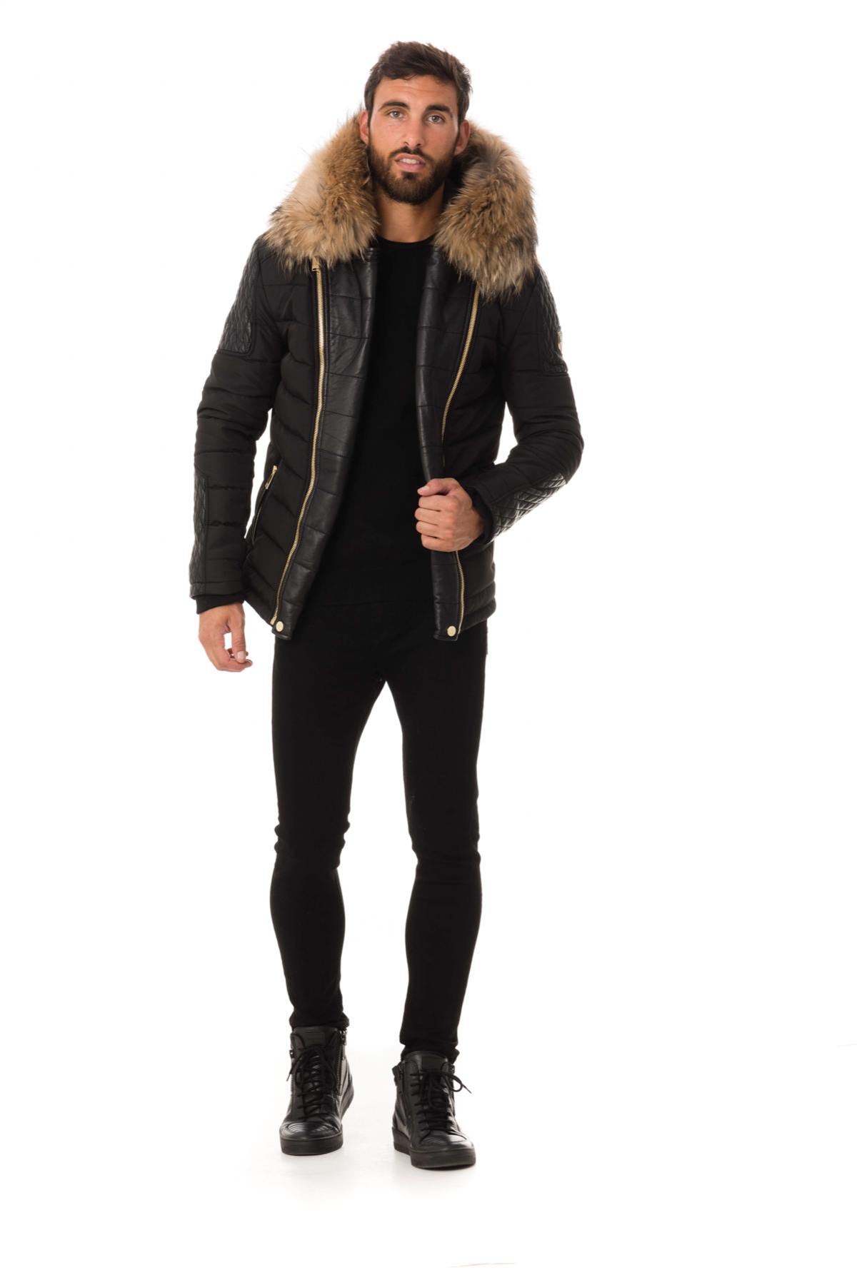 Carlton Men's Jacket Black/Gold nautrel collar - Image n°2