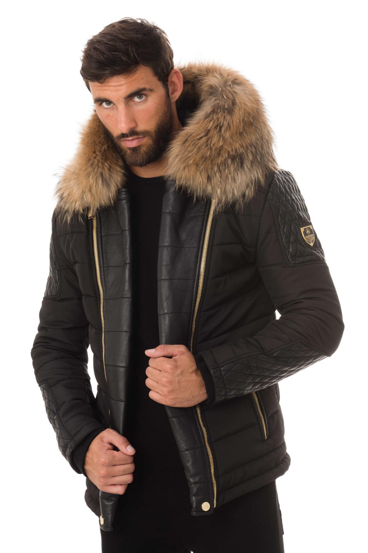 Carlton Men's Jacket Black/Gold nautrel collar - Image n°1