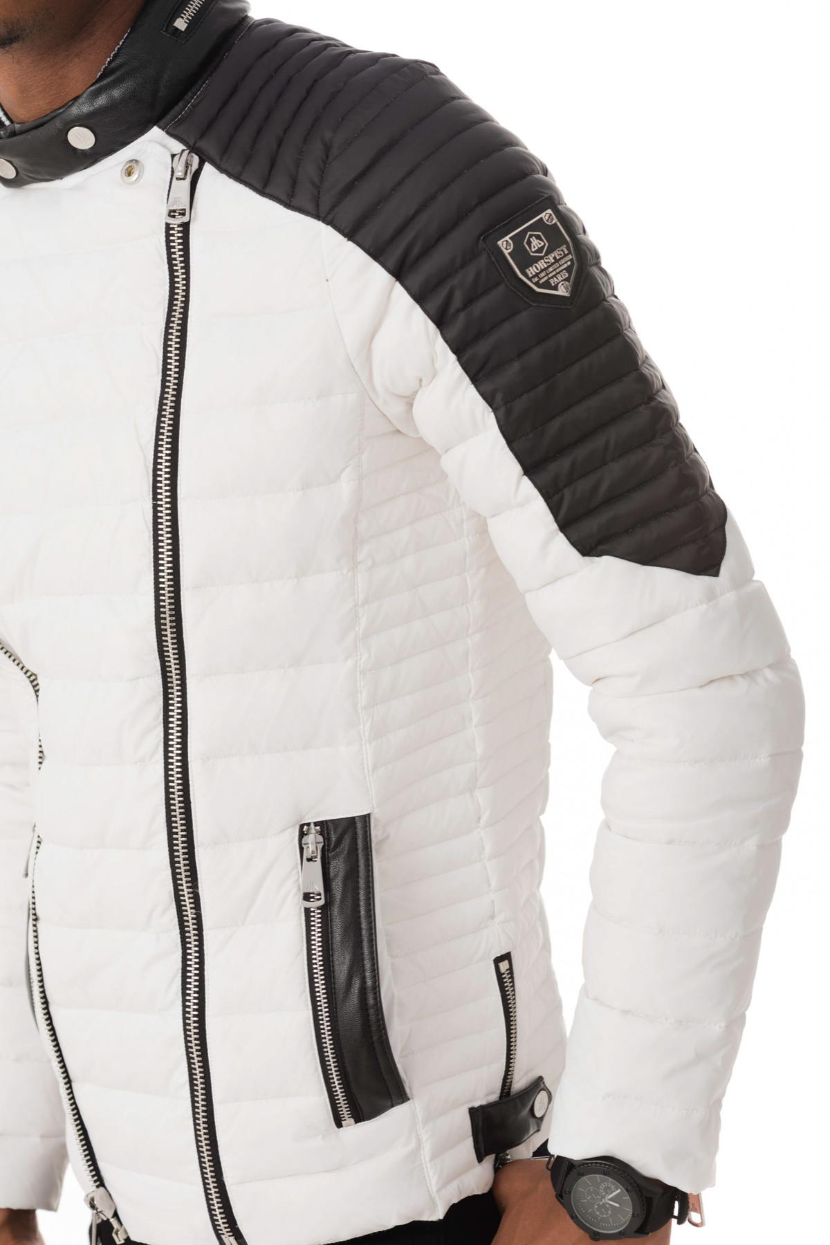 Fine white and black HORSPIST down jacket - Image n°6