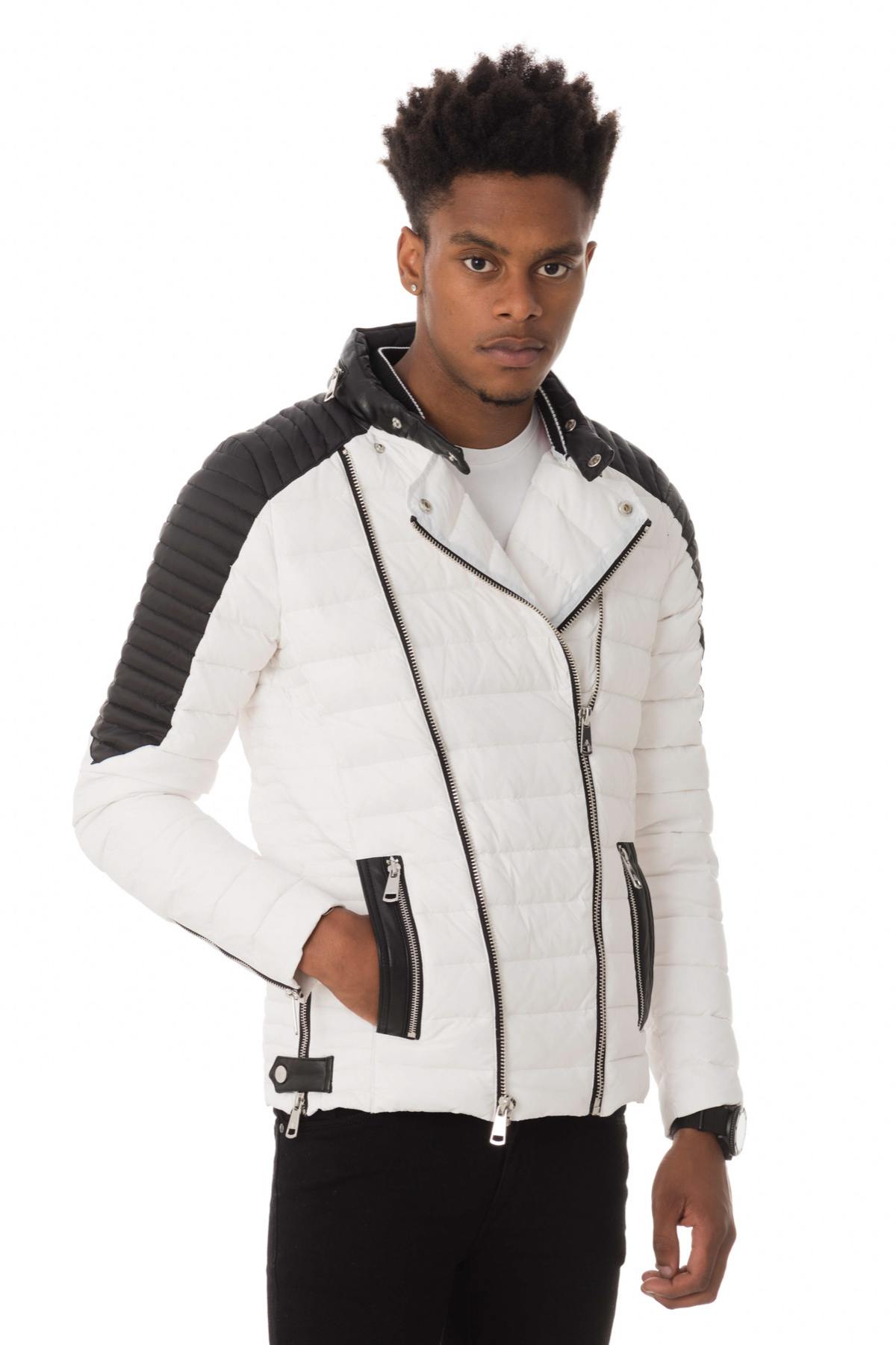 Fine white and black HORSPIST down jacket - Image n°3