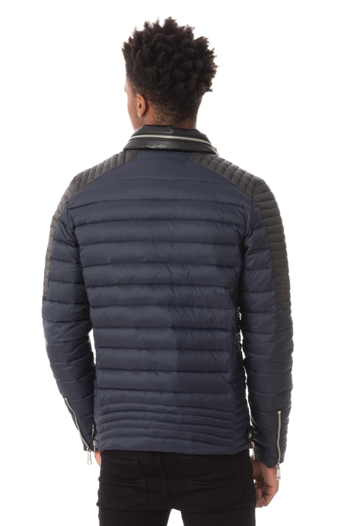 Classy and fine down jacket in blue color - Image n°7