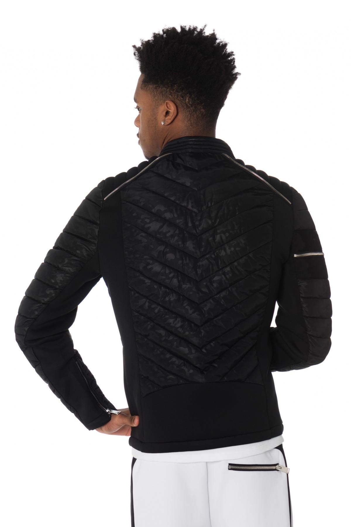 Black textile jacket with badge - Image n°7