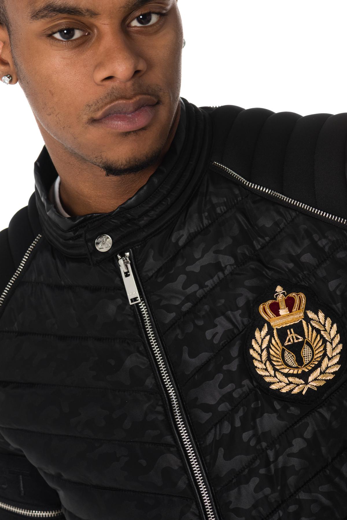 Black textile jacket with badge - Image n°10