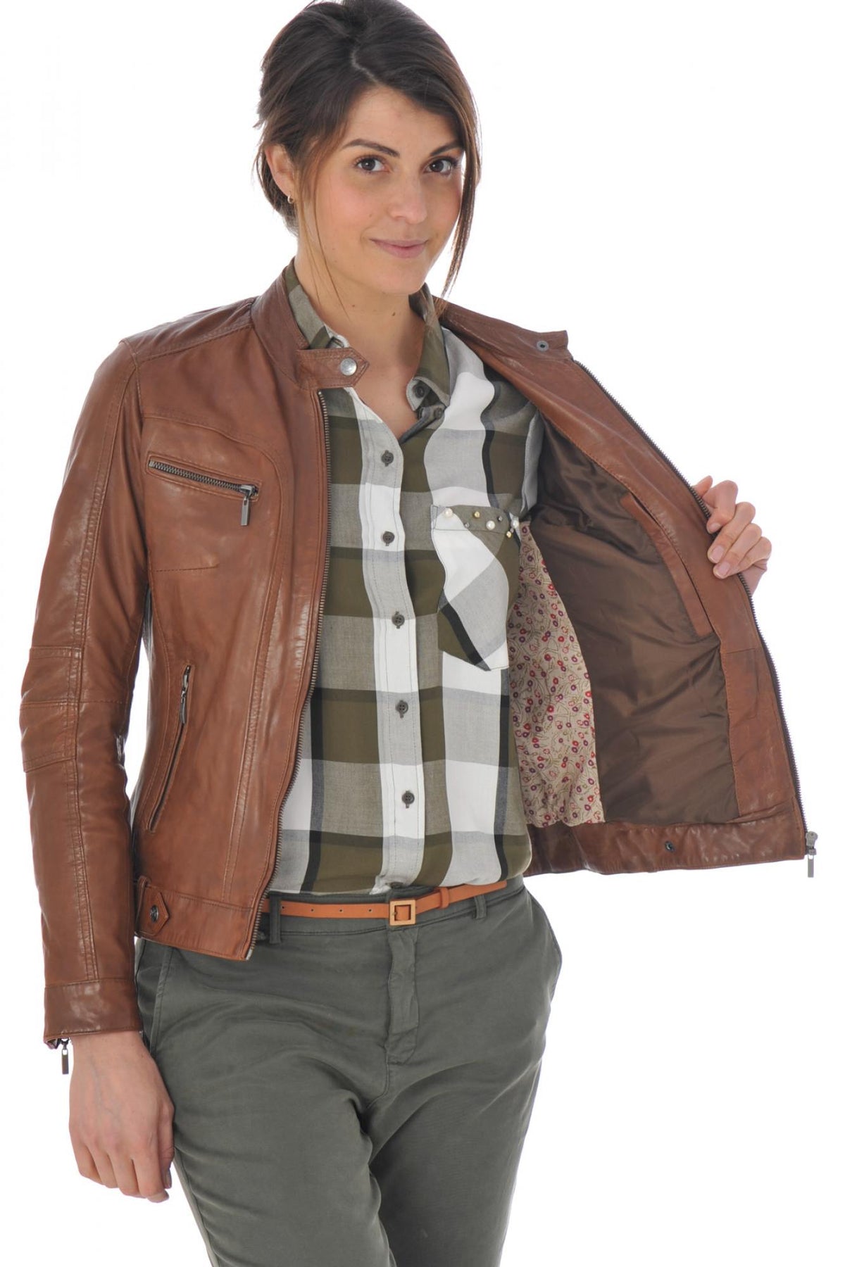  Women's biker collar jacket - Image n°4