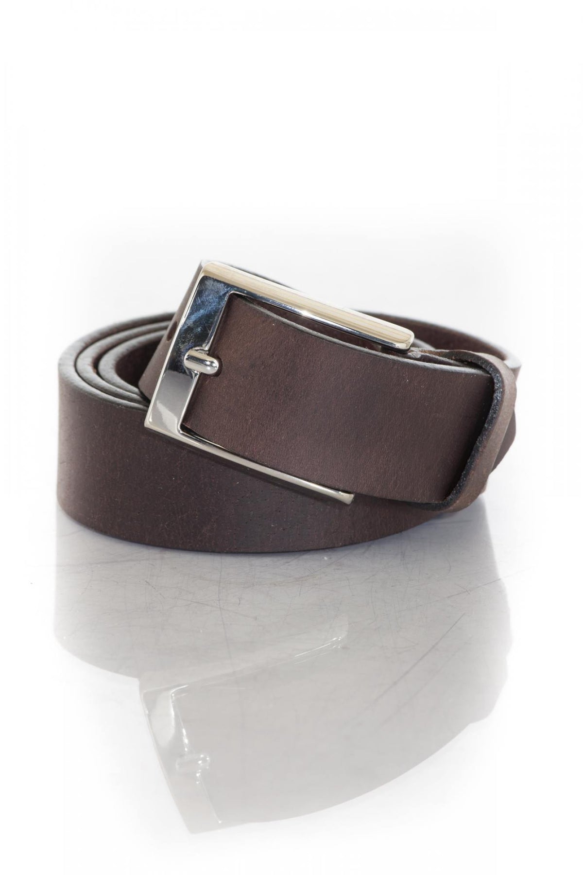 Vanzetti Brown cracked leather belt - Image n°1