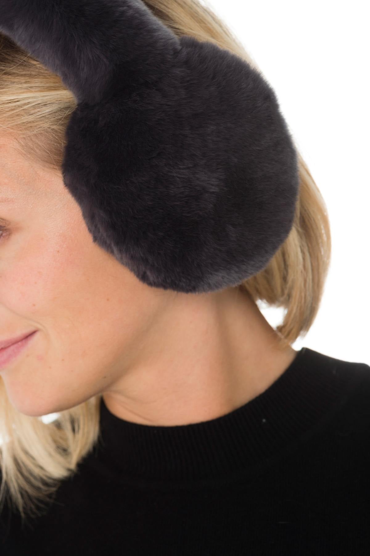 Intution earmuffs in anthracite fur - Image n°2