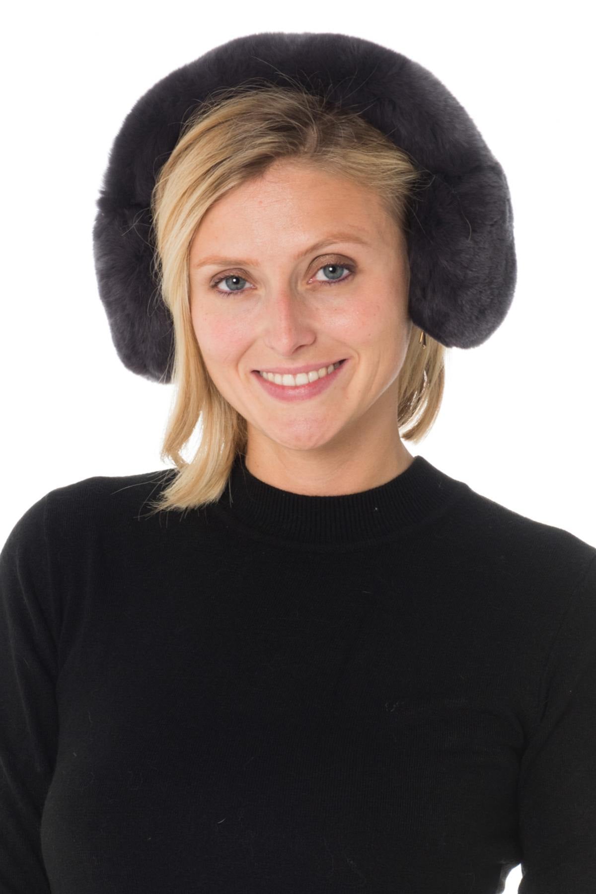 Intution earmuffs in anthracite fur - Image n°1