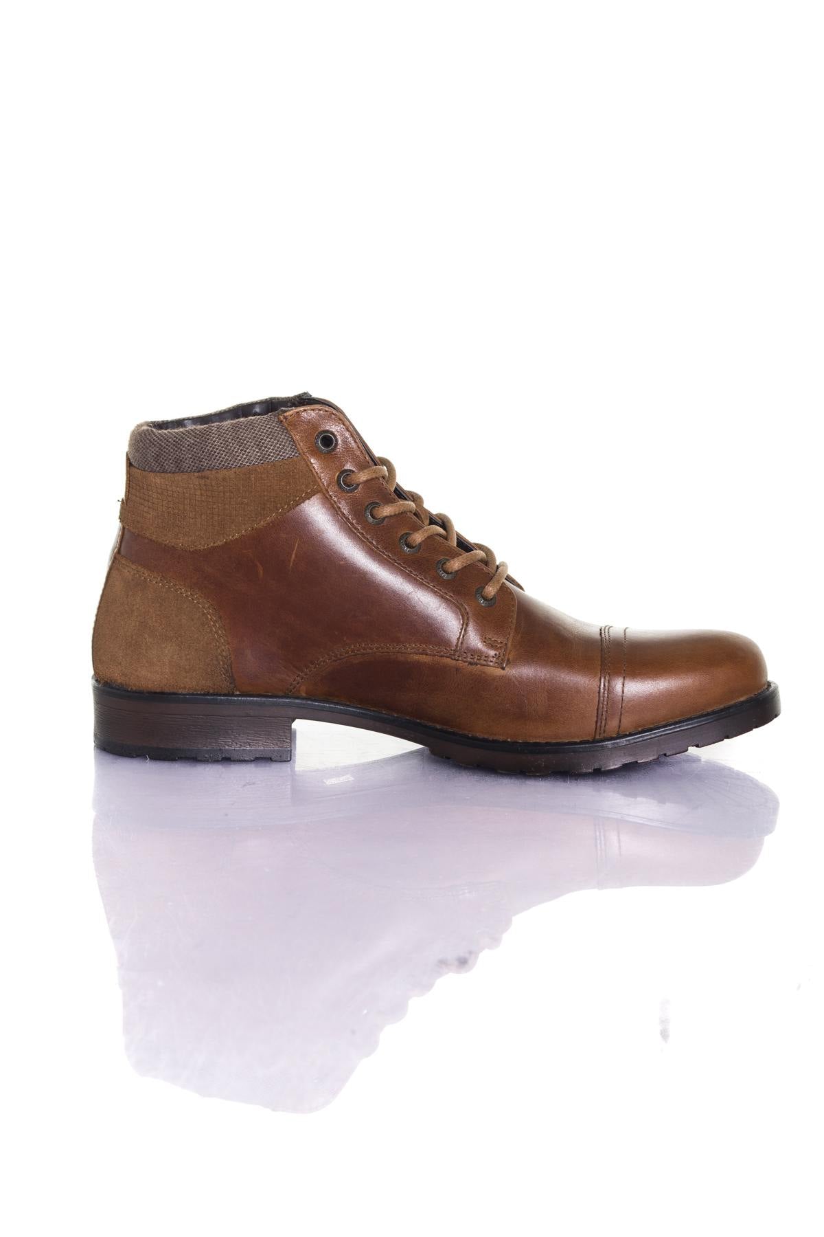 Redskins men's cognac leather boots - Image n°2