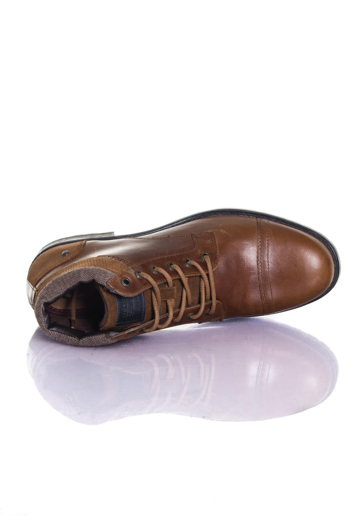 Redskins men's cognac leather boots - Image n°3