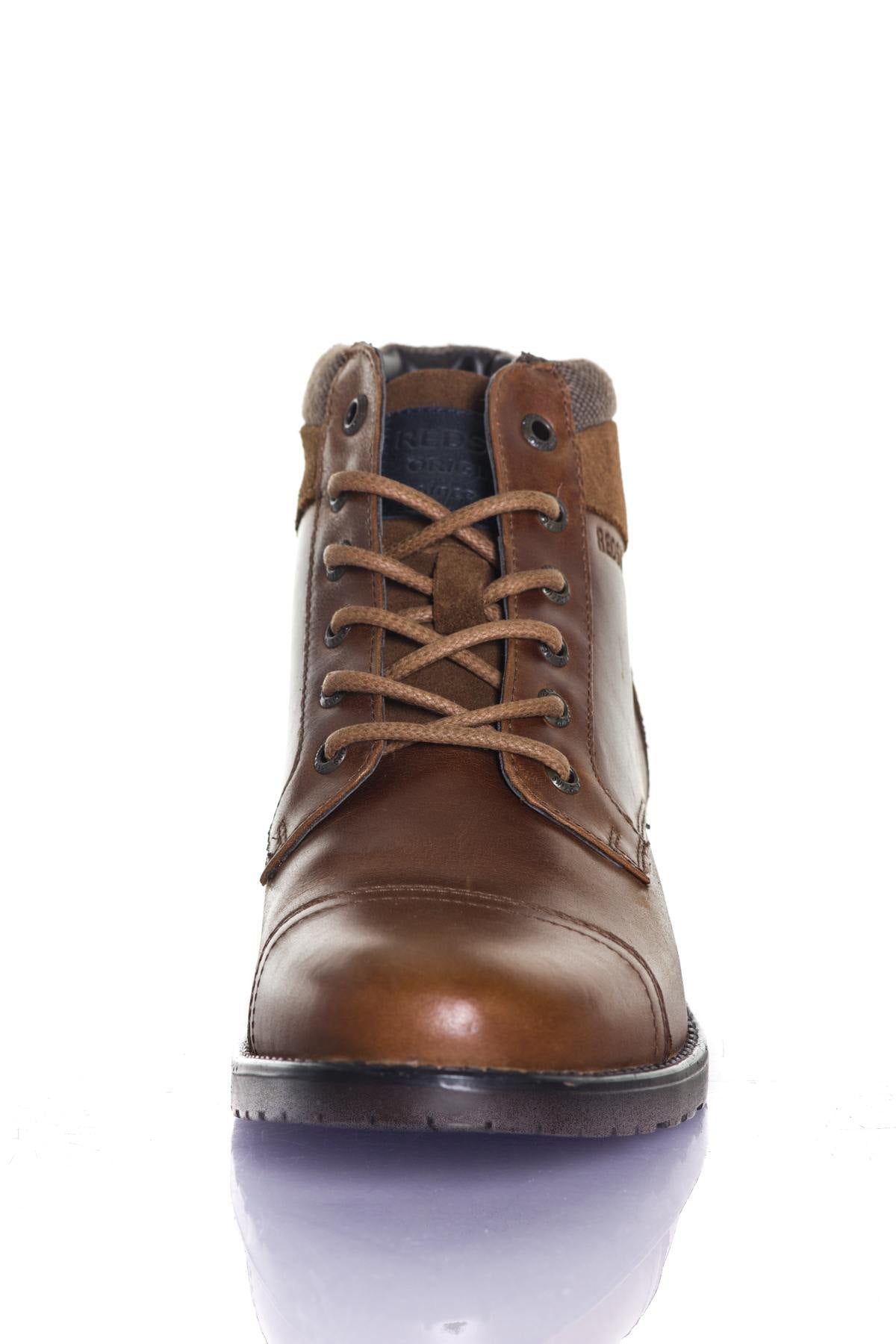 Redskins men's cognac leather boots - Image n°5