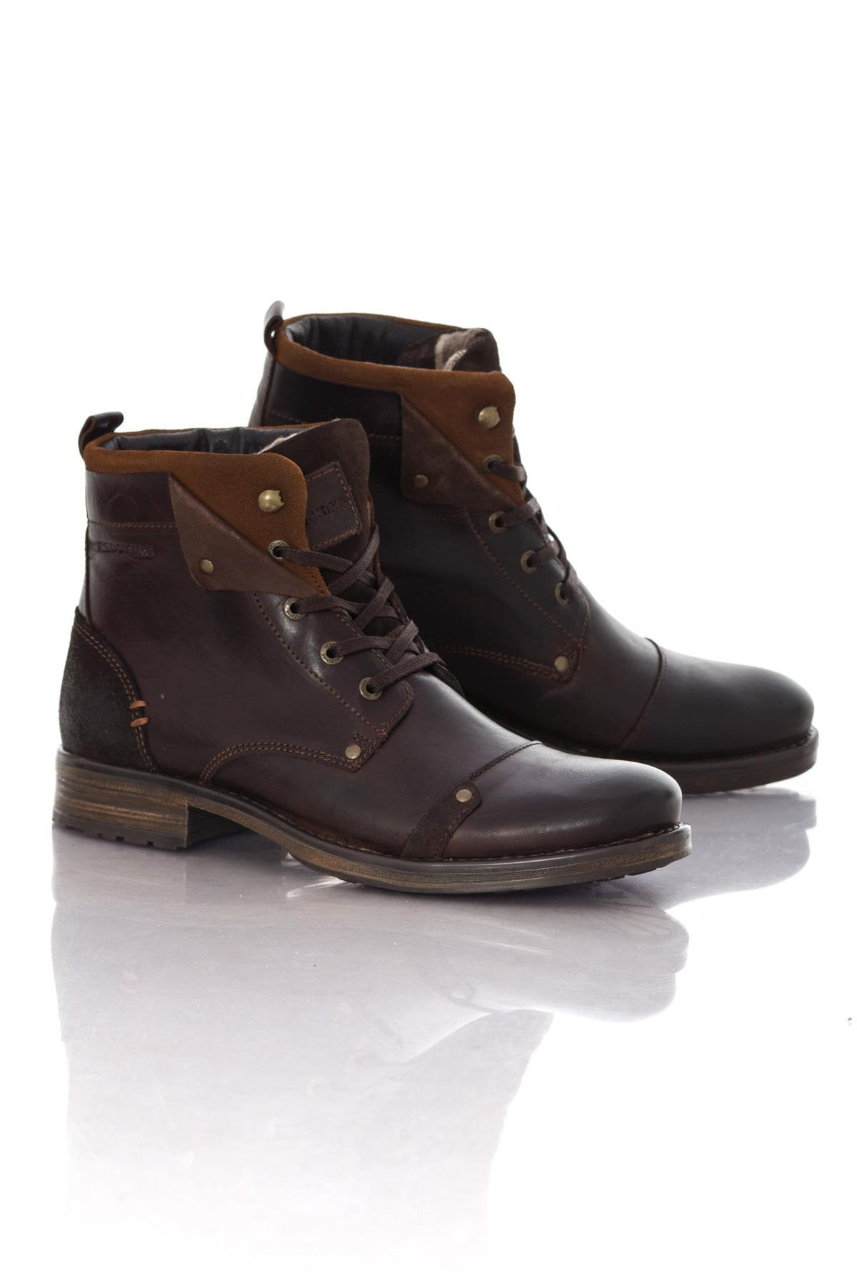 Resdkins men's dark brown boots - Image n°1