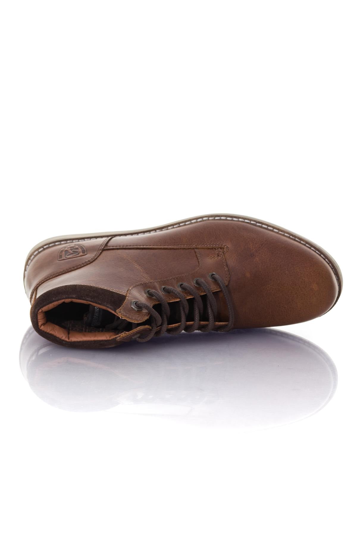  Men's brown leather ankle boots - Image n°3