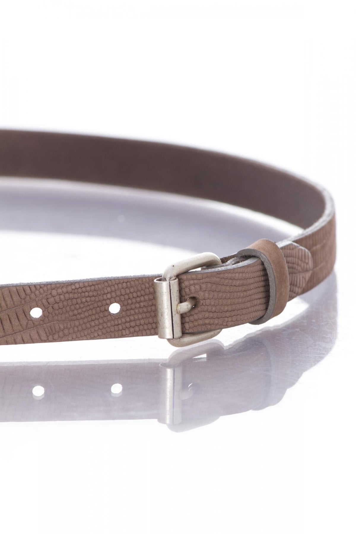 Thin leather belt for women - Image n°2