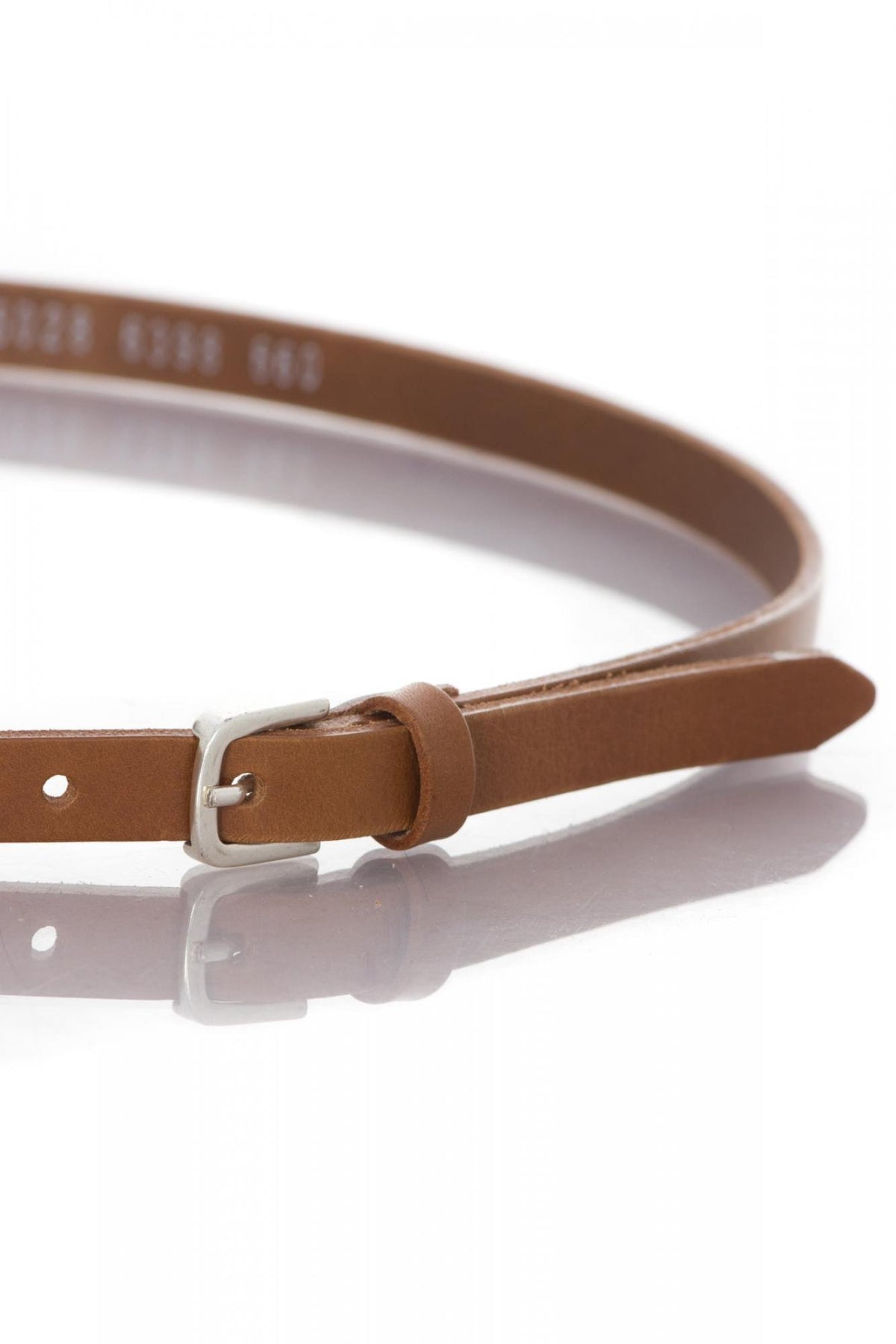 Women's belt in cognac leather - Image n°2