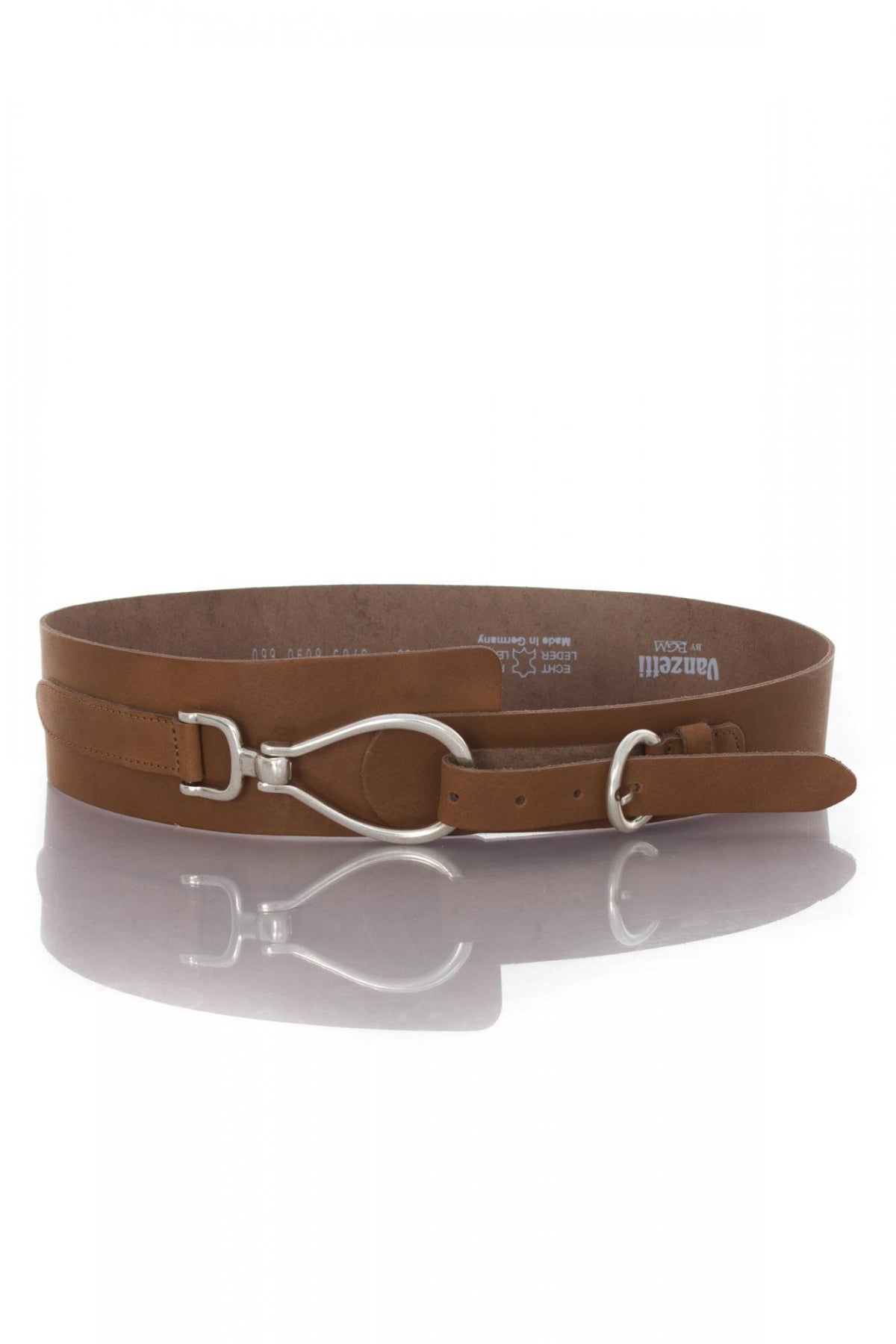 Trendy wide brown belt - Image n°1