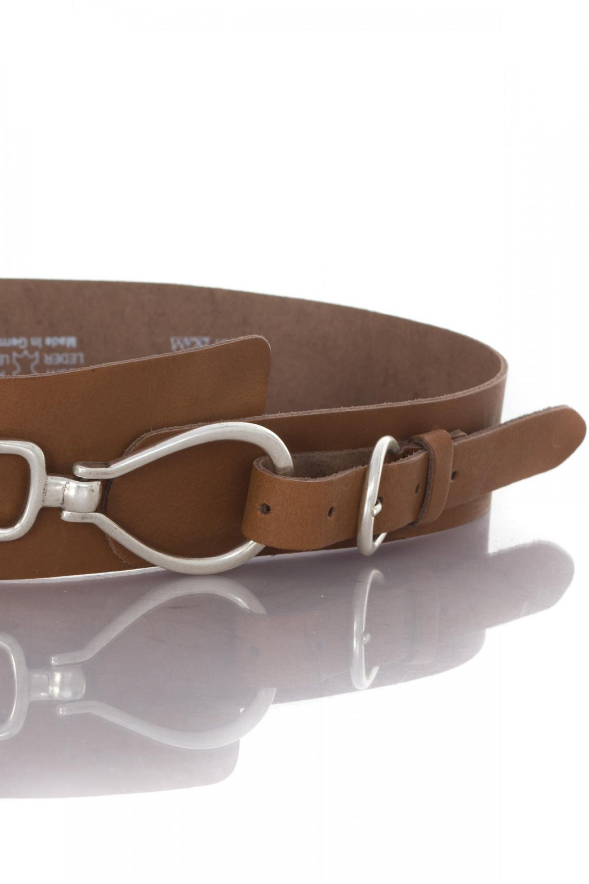 Trendy wide brown belt - Image n°2