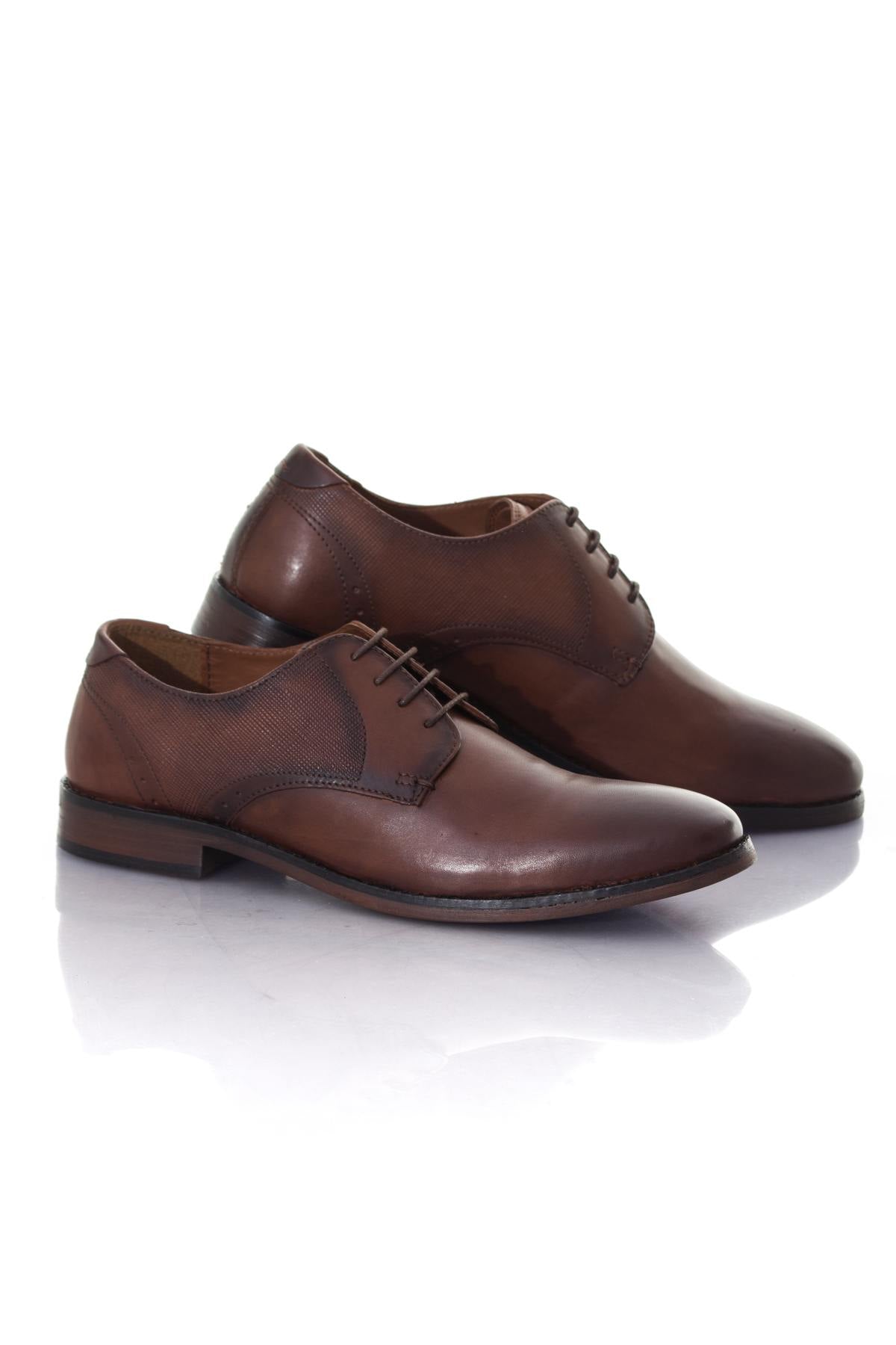 Cognac leather city shoes - Image n°1