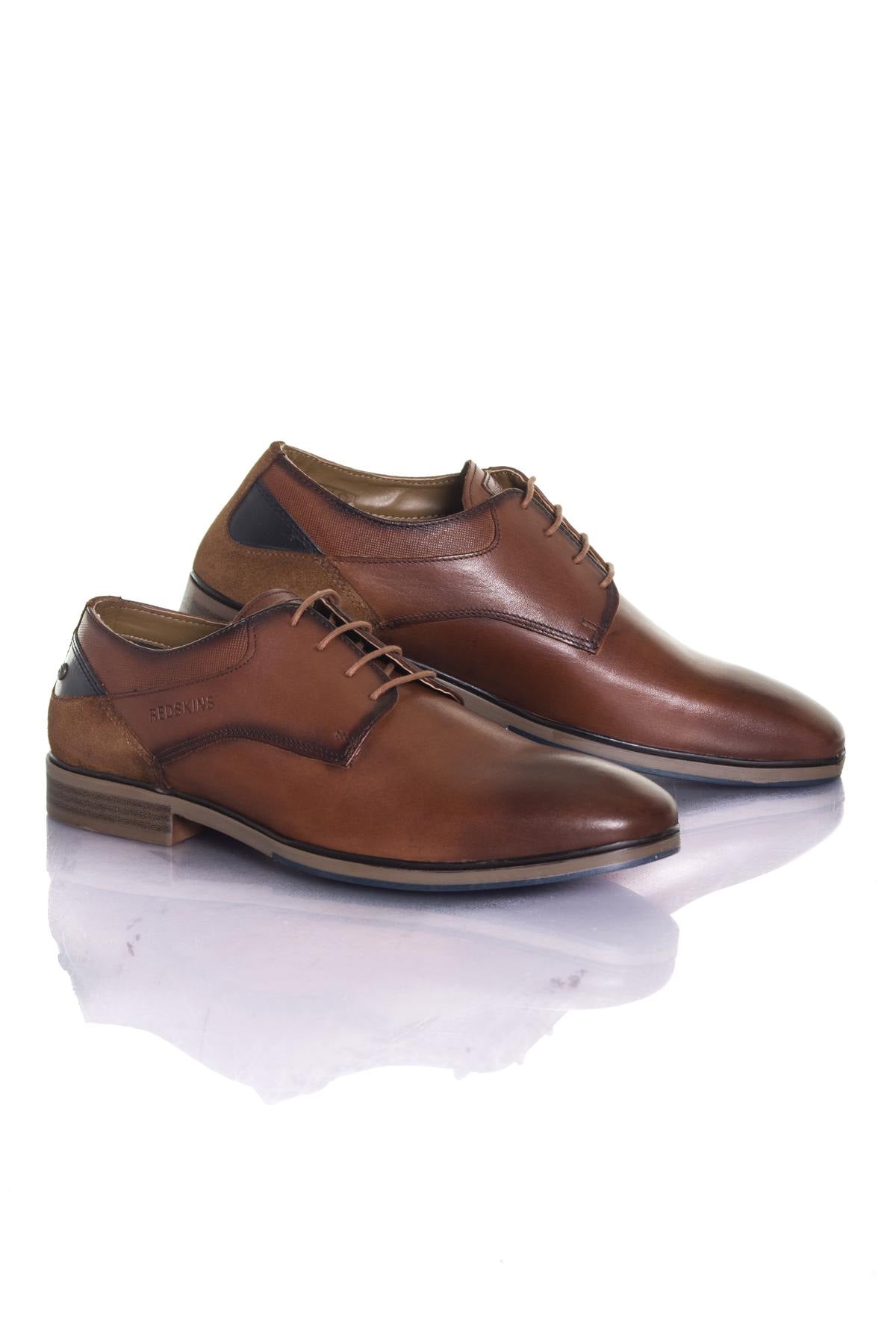 Redskins cognac leather derbies - Image n°1