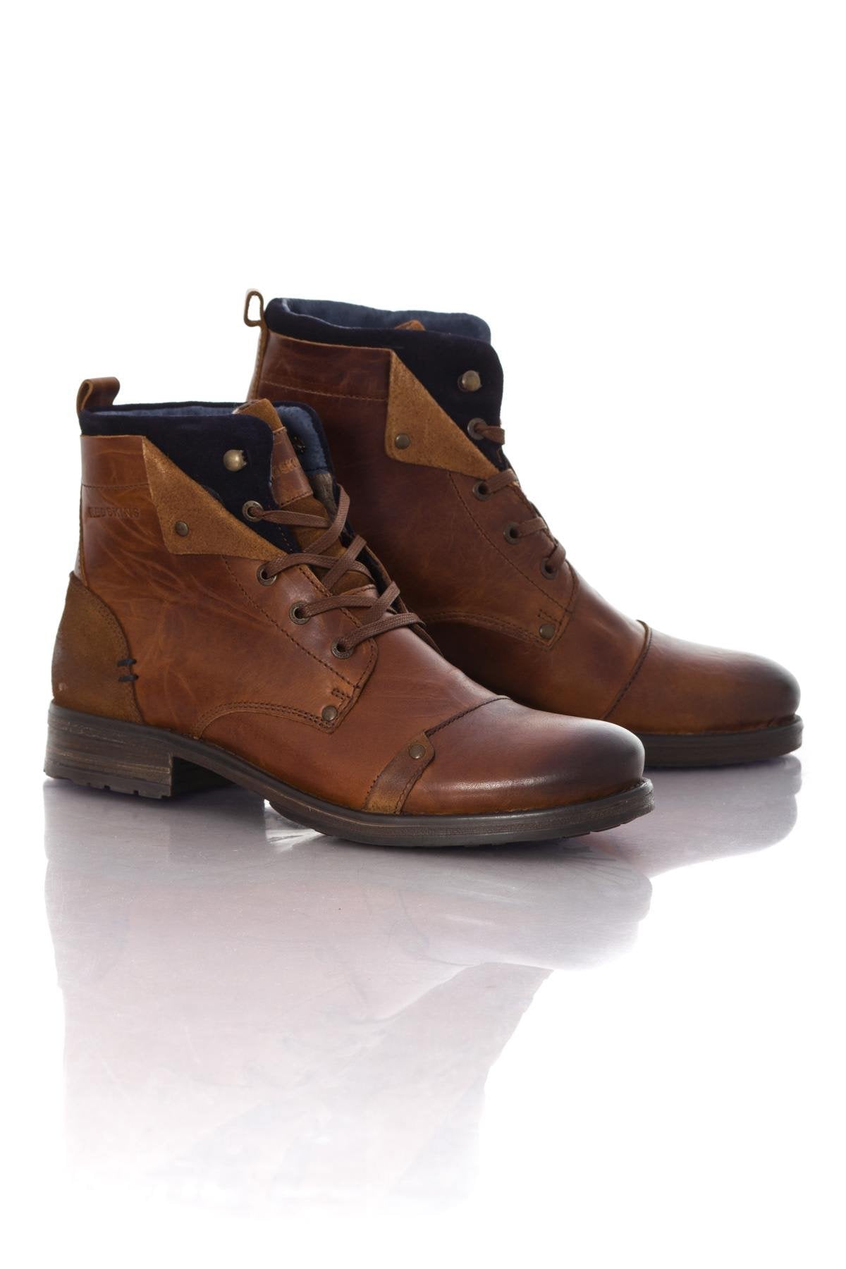 Resdkins men's cognac boots - Image n°1