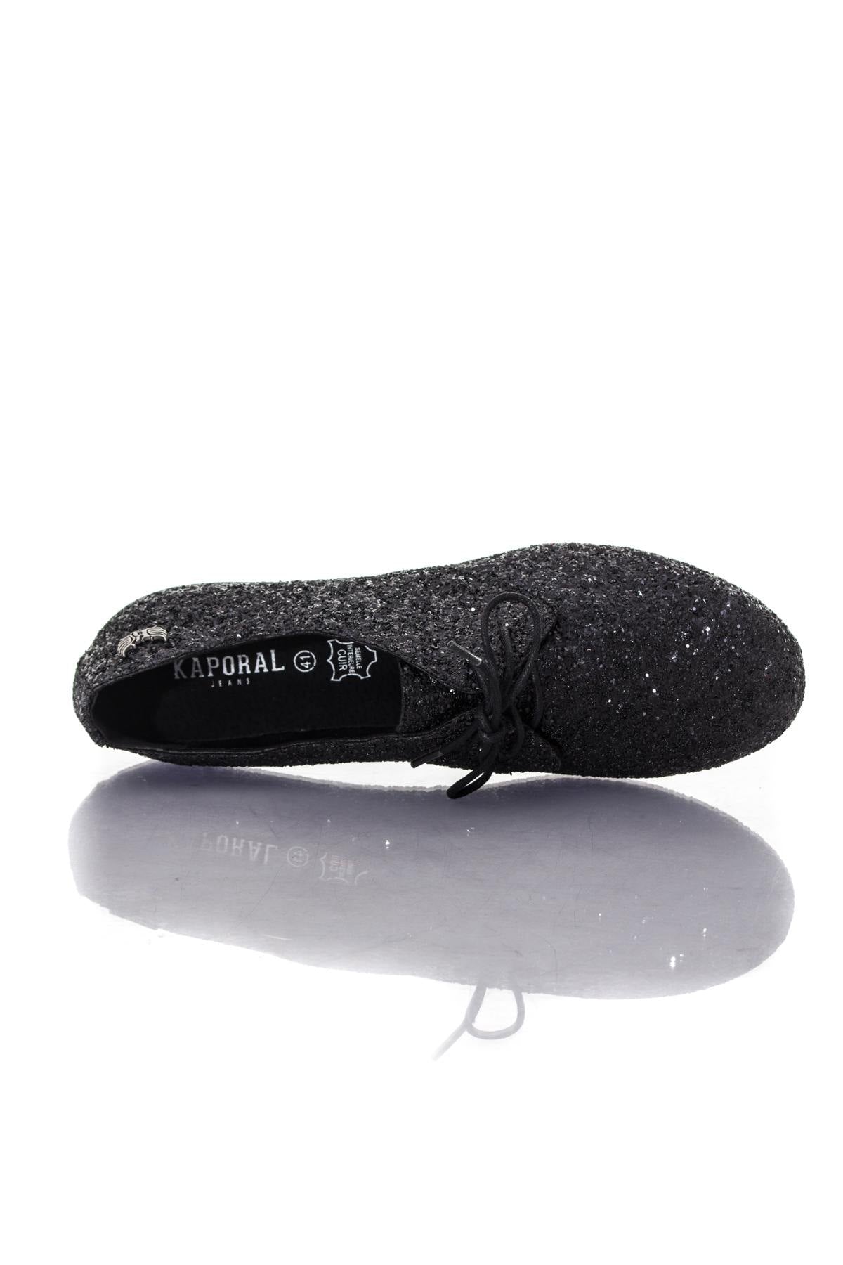 Women's black sequin derbies - Image n°3