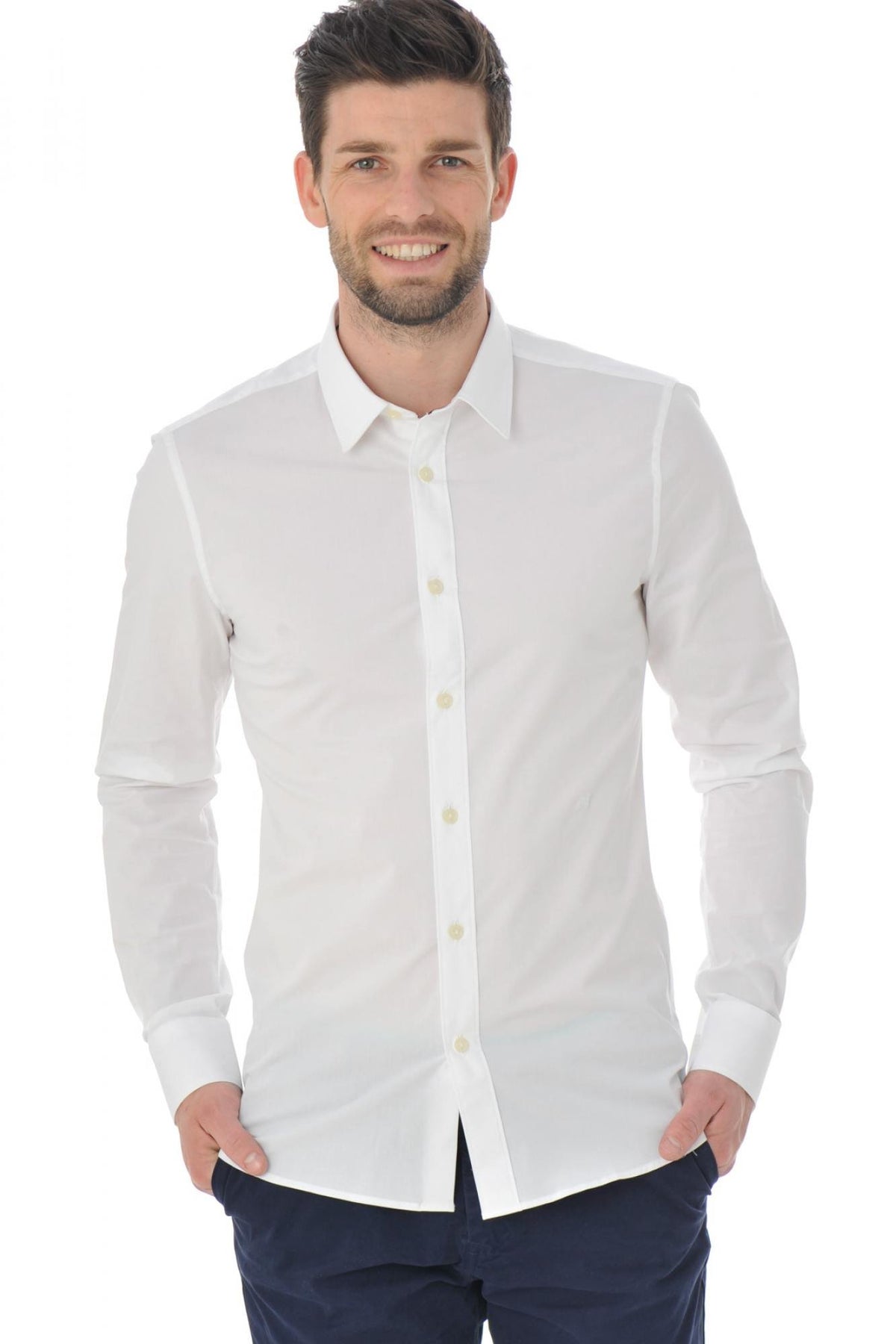 Elegant white Chevignon shirt - Image n°1