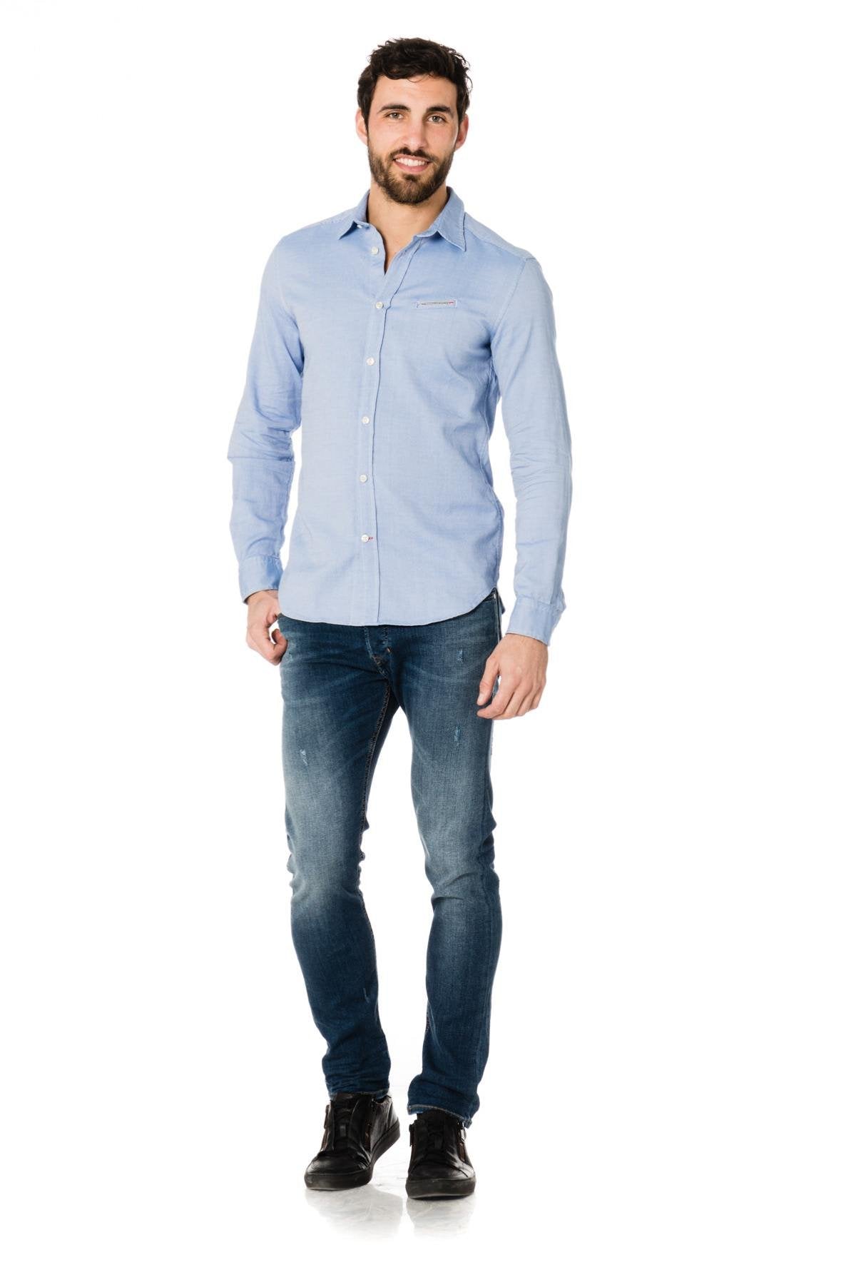 Blue Oxford Cotton Shirt - Image n°2