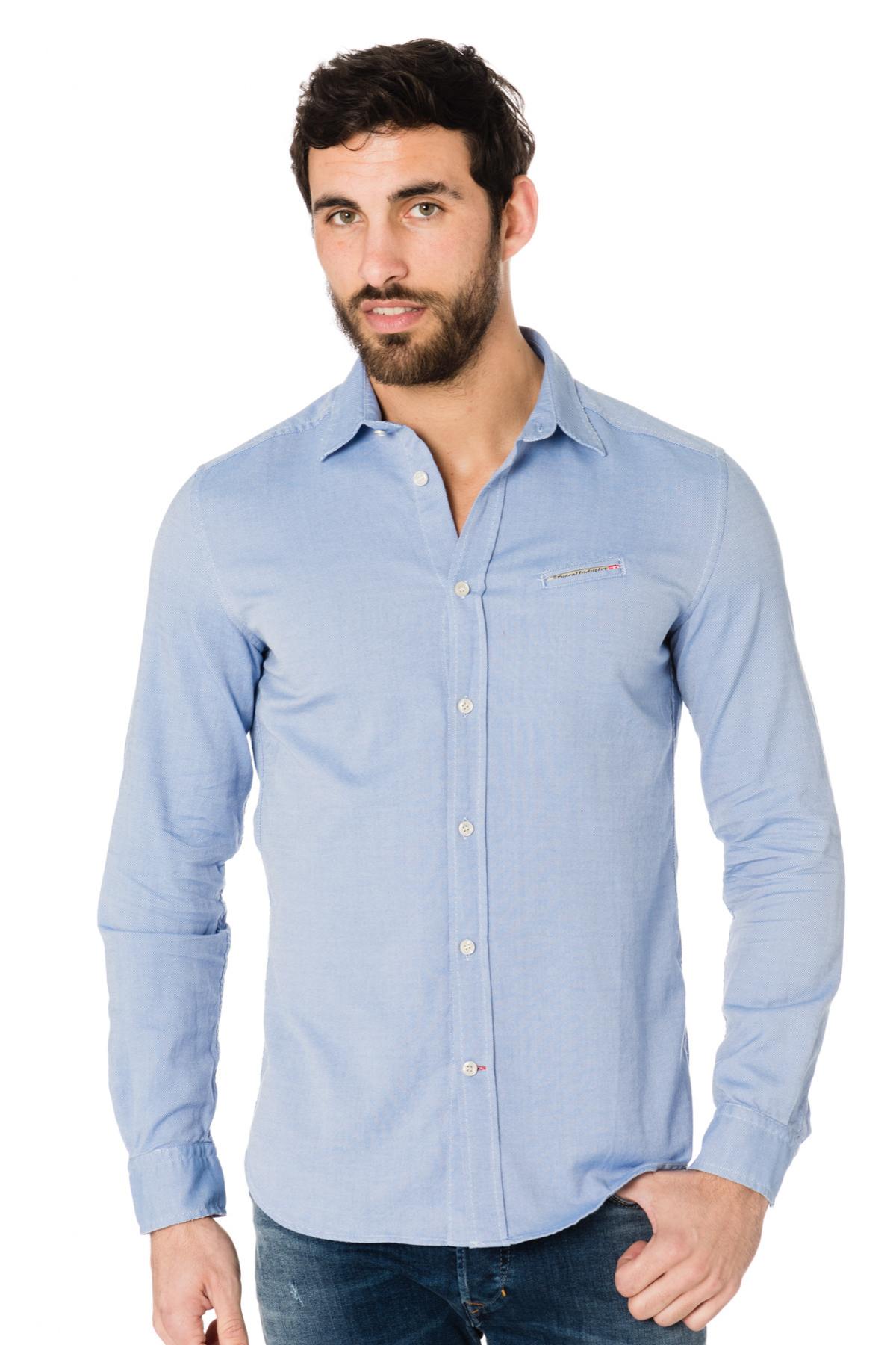 Blue Oxford Cotton Shirt - Image n°1