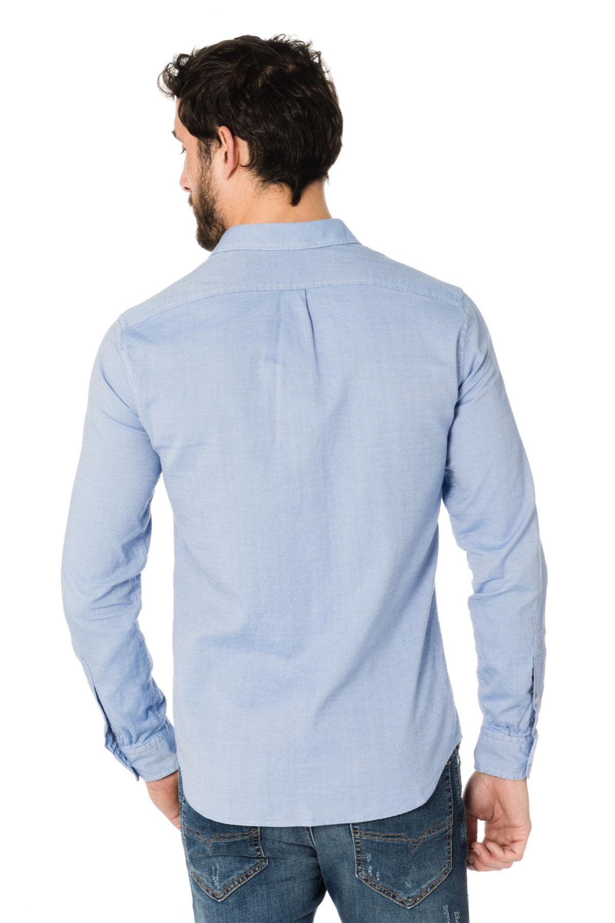 Blue Oxford Cotton Shirt - Image n°3