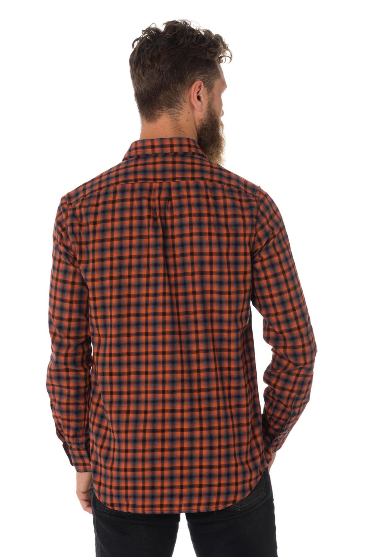 Diesel men's orange checked shirt - Image n°4