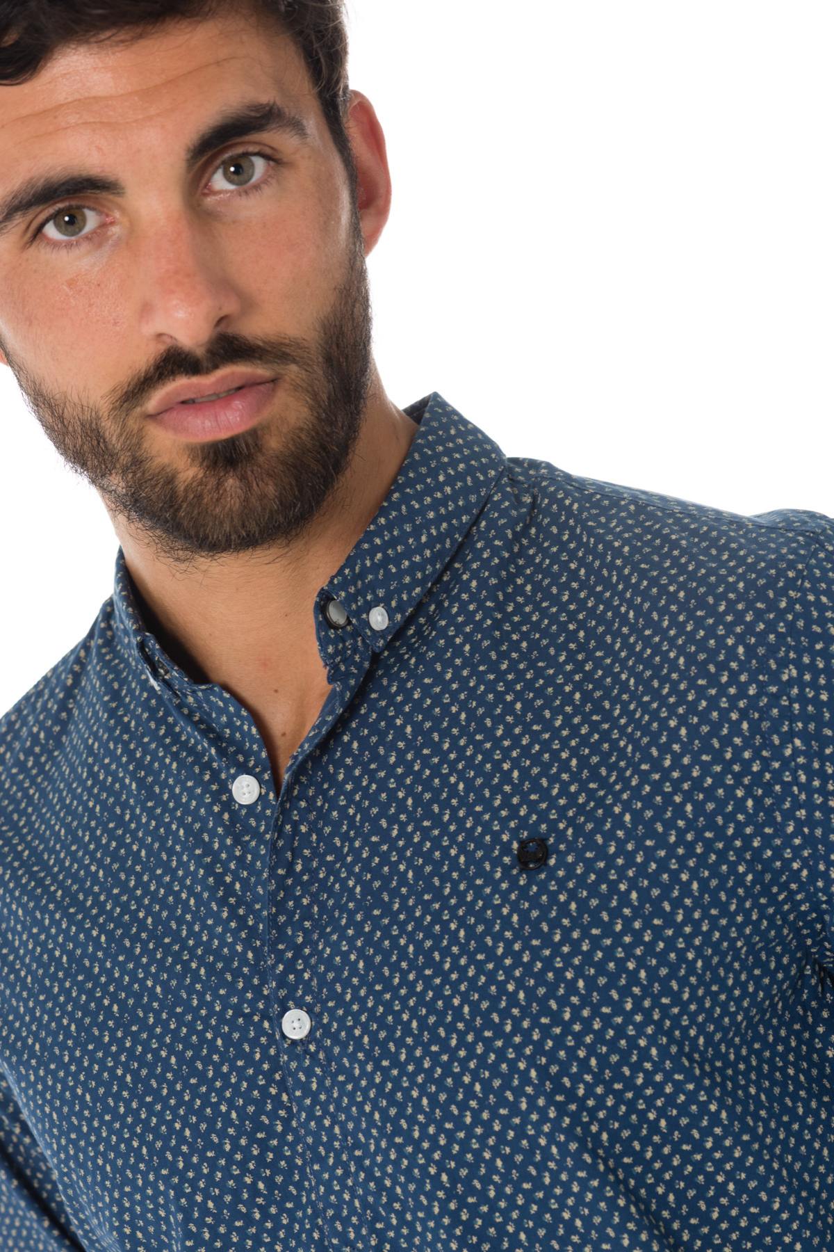 Kaporal men's blue all-over patterned shirt - Image n°4