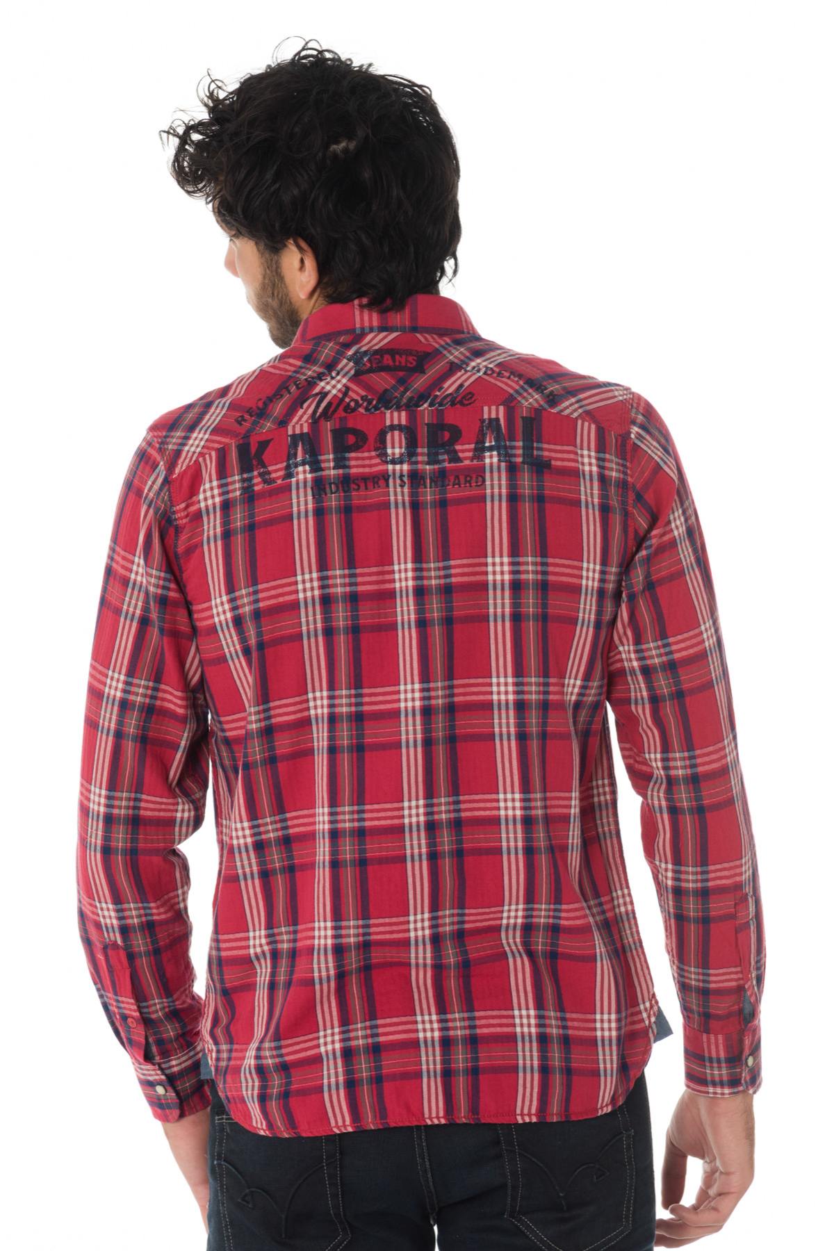 Kaporal men's red check shirt - Image n°3