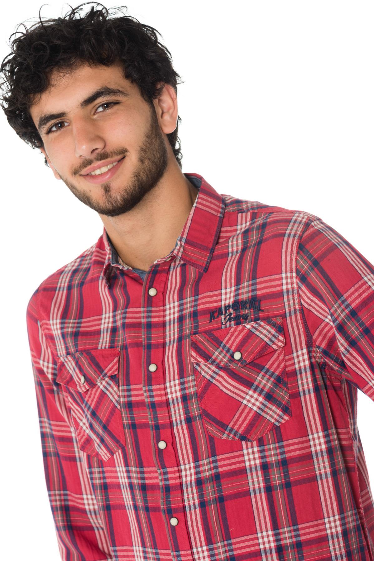 Kaporal men's red check shirt - Image n°4