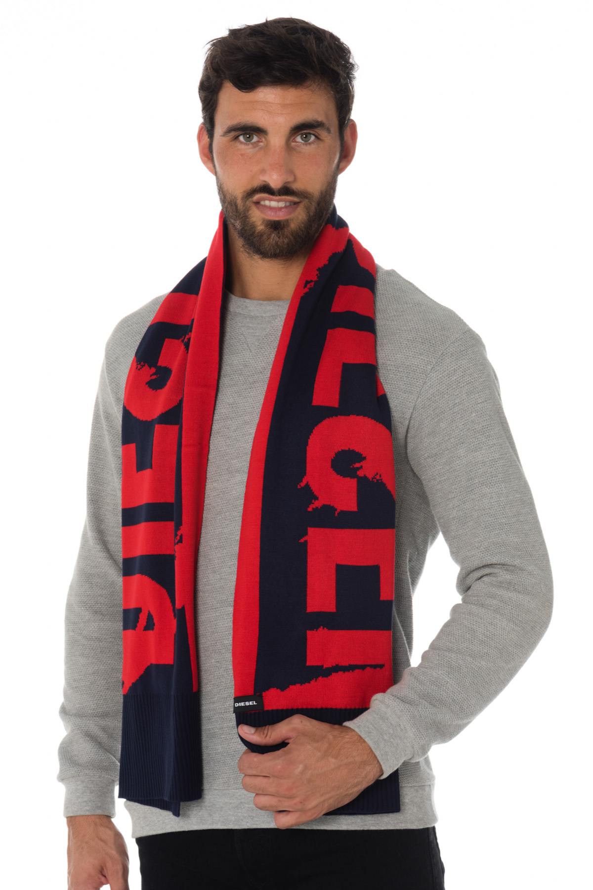 Diesel men's navy blue/red scarf - Image n°1