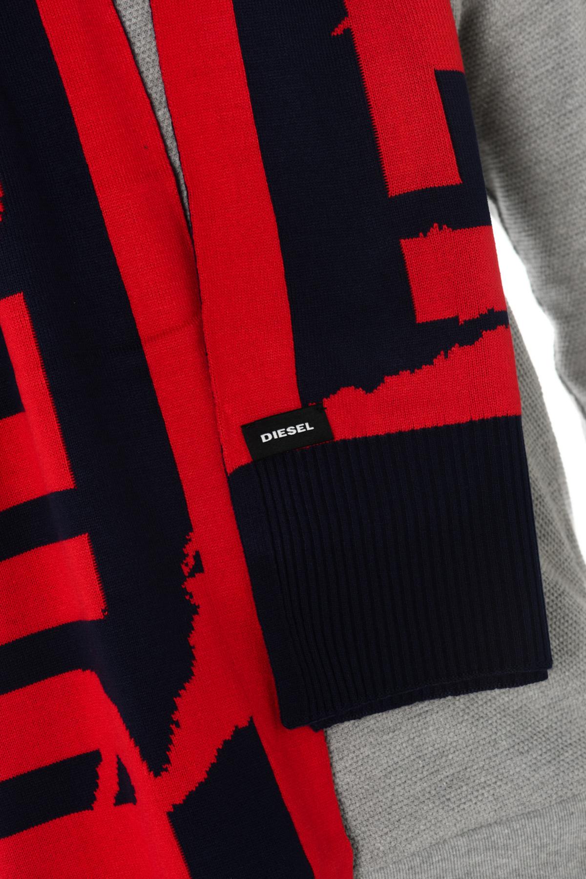 Diesel men's navy blue/red scarf - Image n°4