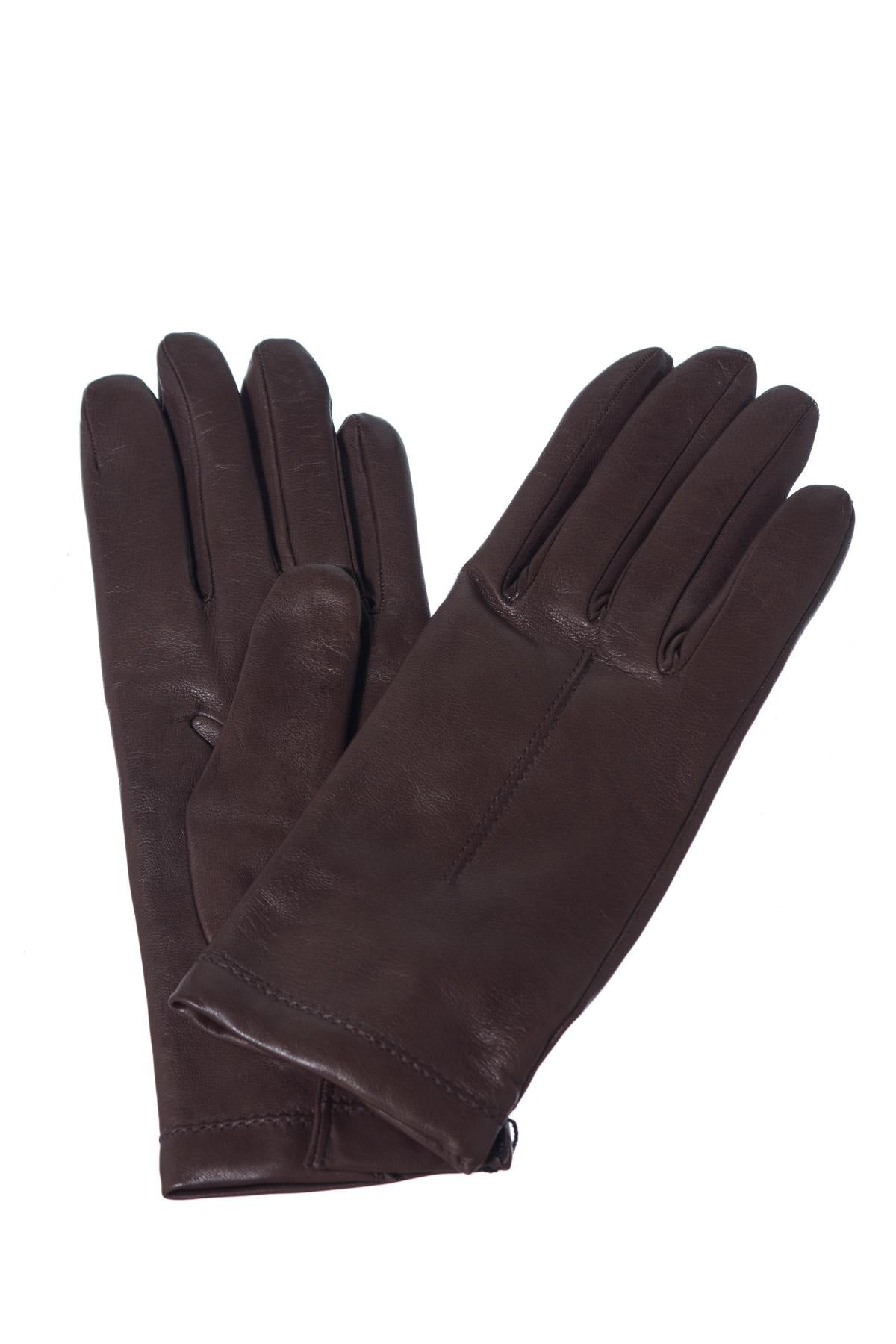  Brown sheepskin gloves - Image n°1